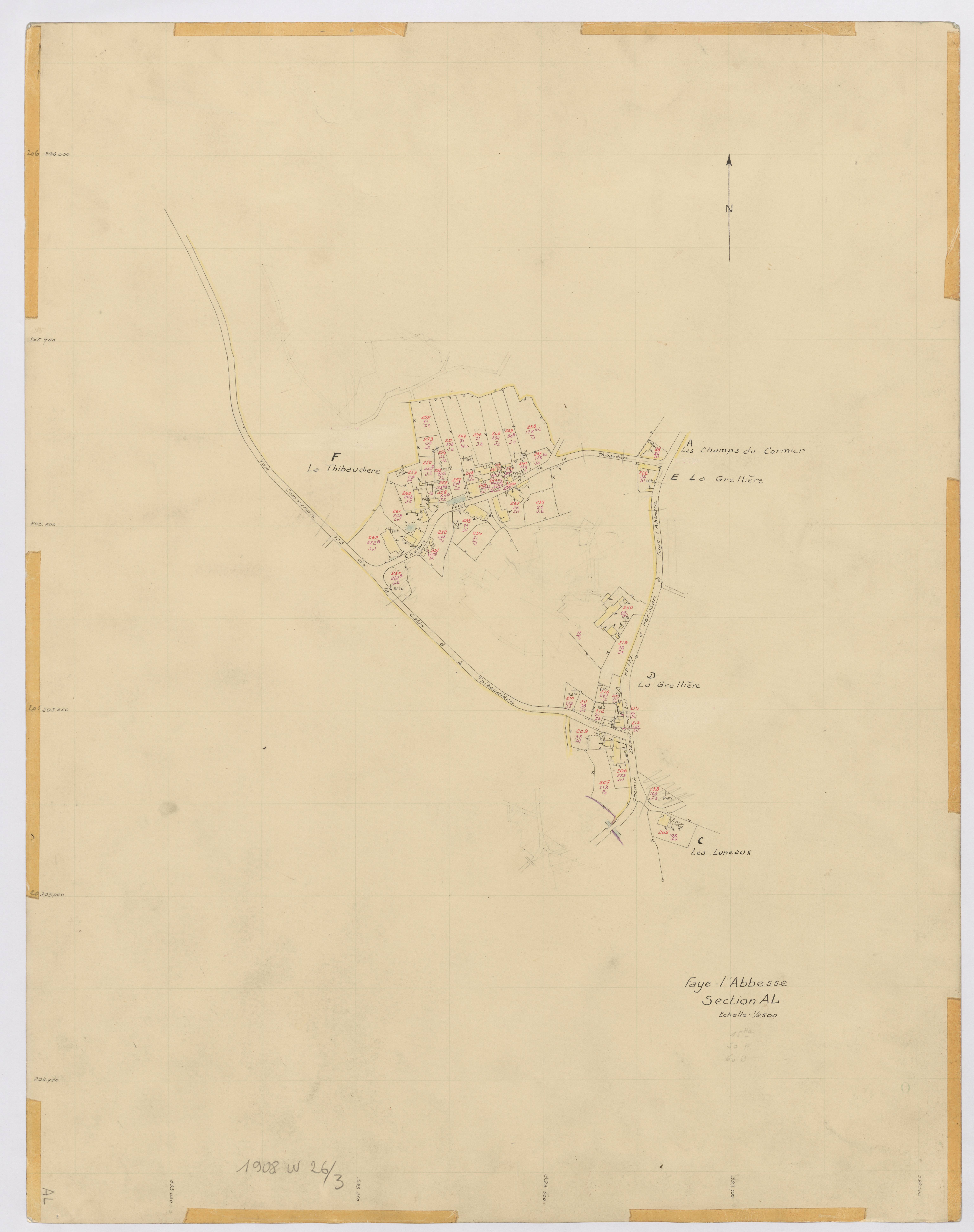 Faye-l'Abbesse - FRAD079_CADASTRE_RECENT Section AL  