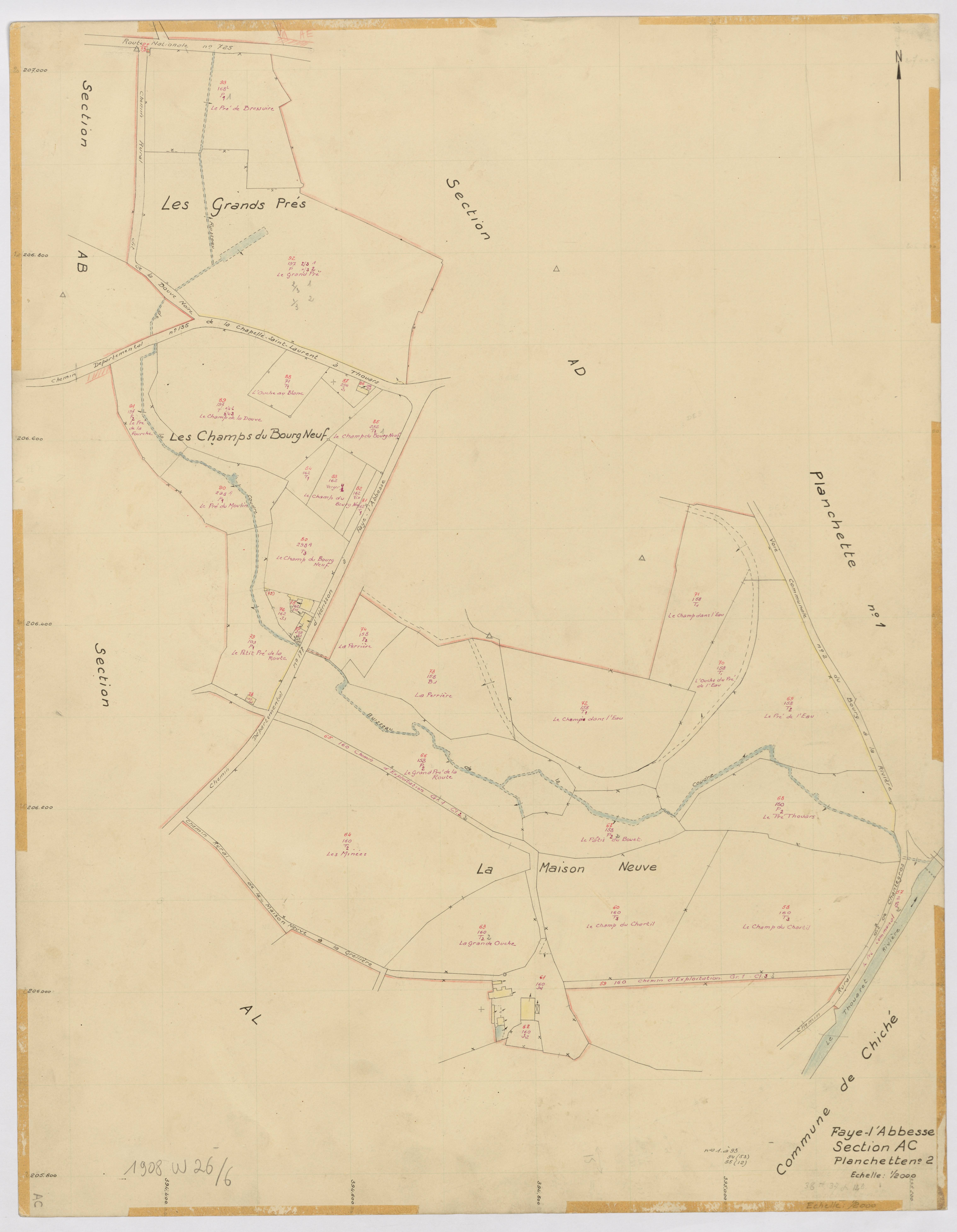 Faye-l'Abbesse - FRAD079_CADASTRE_RECENT Section AC (Feuille 2) 