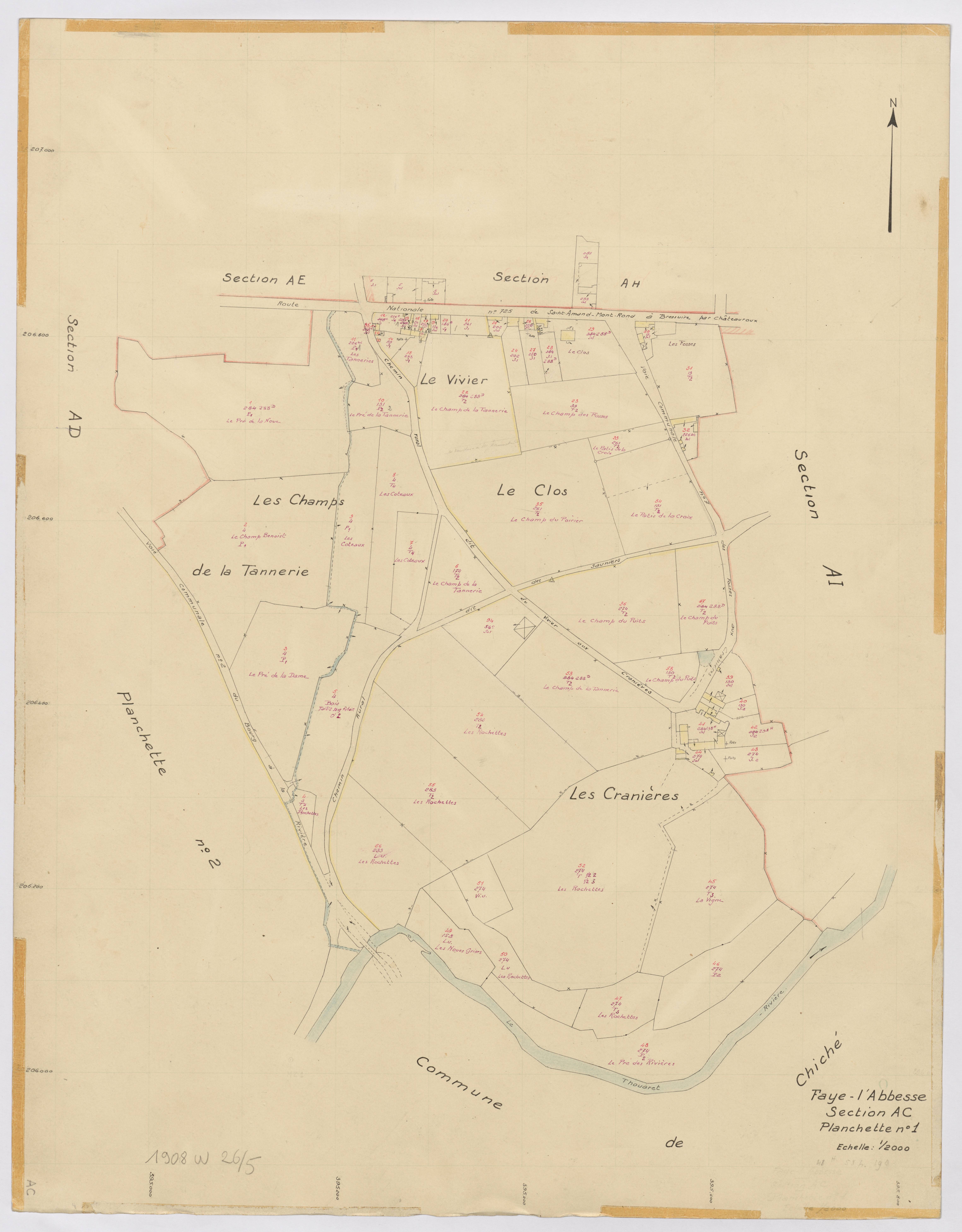 Faye-l'Abbesse - FRAD079_CADASTRE_RECENT Section AC (Feuille 1) 