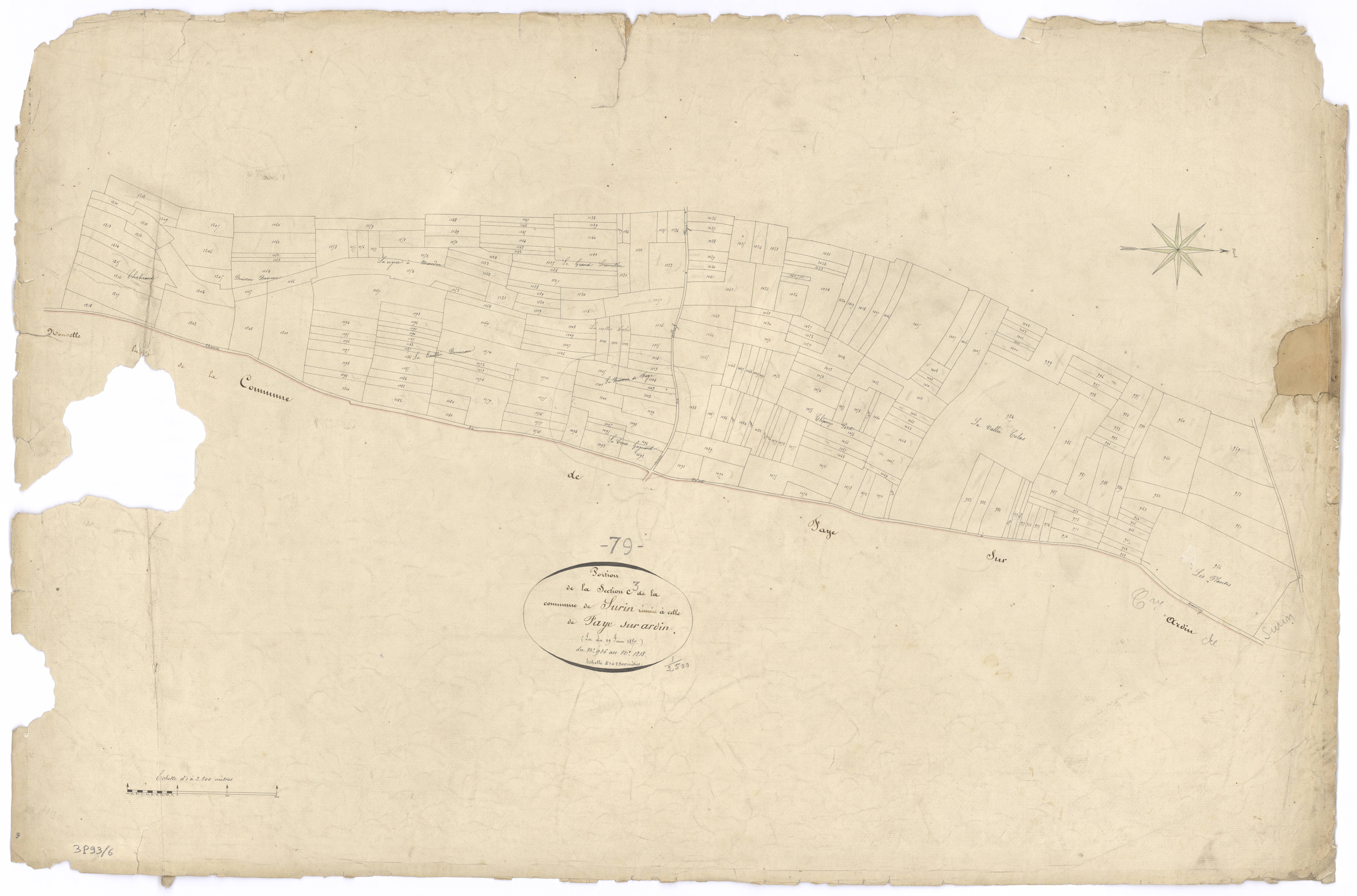 Faye-sur-Ardin - FRAD079_CADASTRE_NAPOLEONIEN Section C3 dite du Vegneau