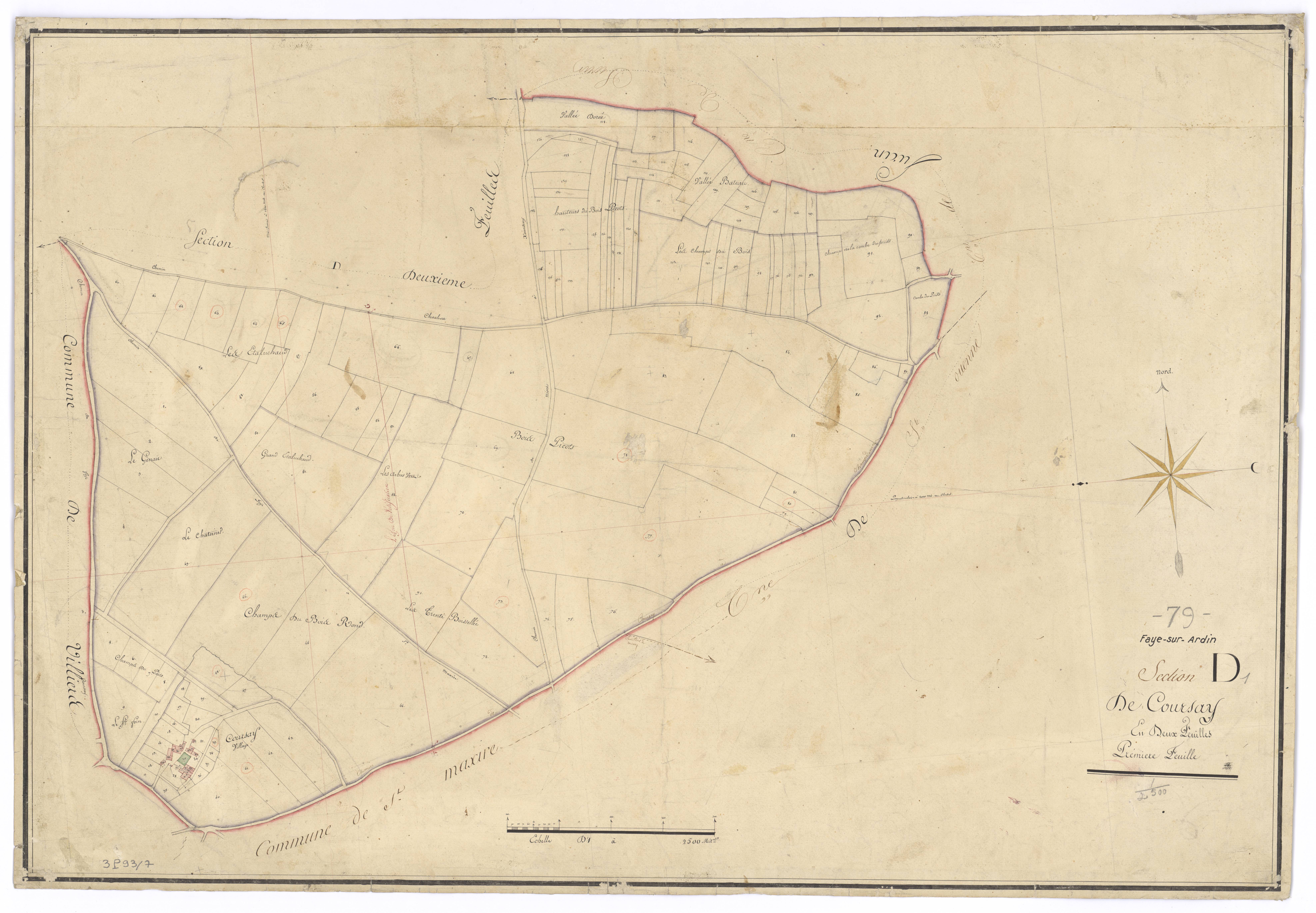 Faye-sur-Ardin - FRAD079_CADASTRE_NAPOLEONIEN Section D1 dite de Coursay 