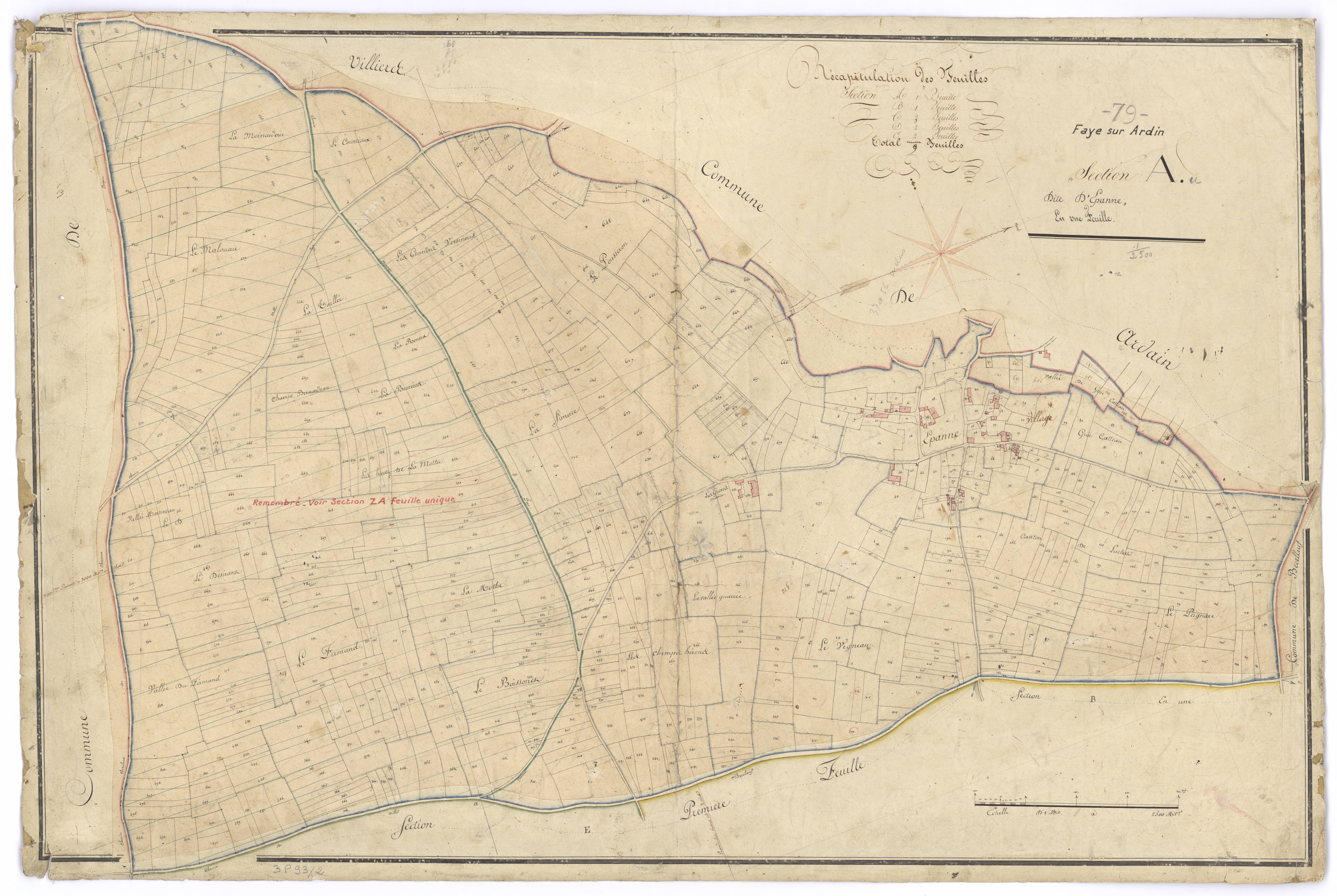Faye-sur-Ardin - FRAD079_CADASTRE_NAPOLEONIEN Section A dite d'Epanne
