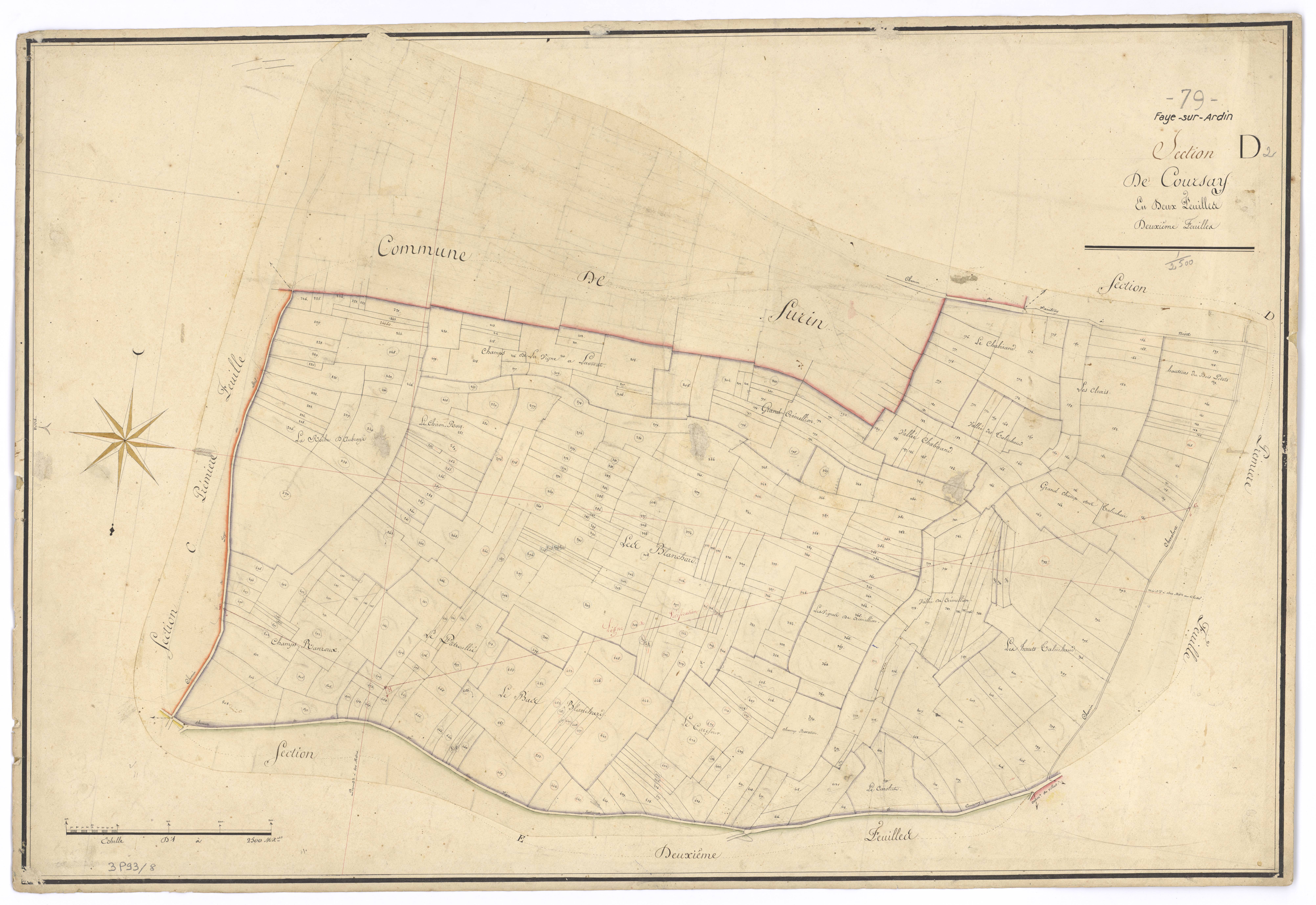 Faye-sur-Ardin - FRAD079_CADASTRE_NAPOLEONIEN Section D2 dite de Coursay