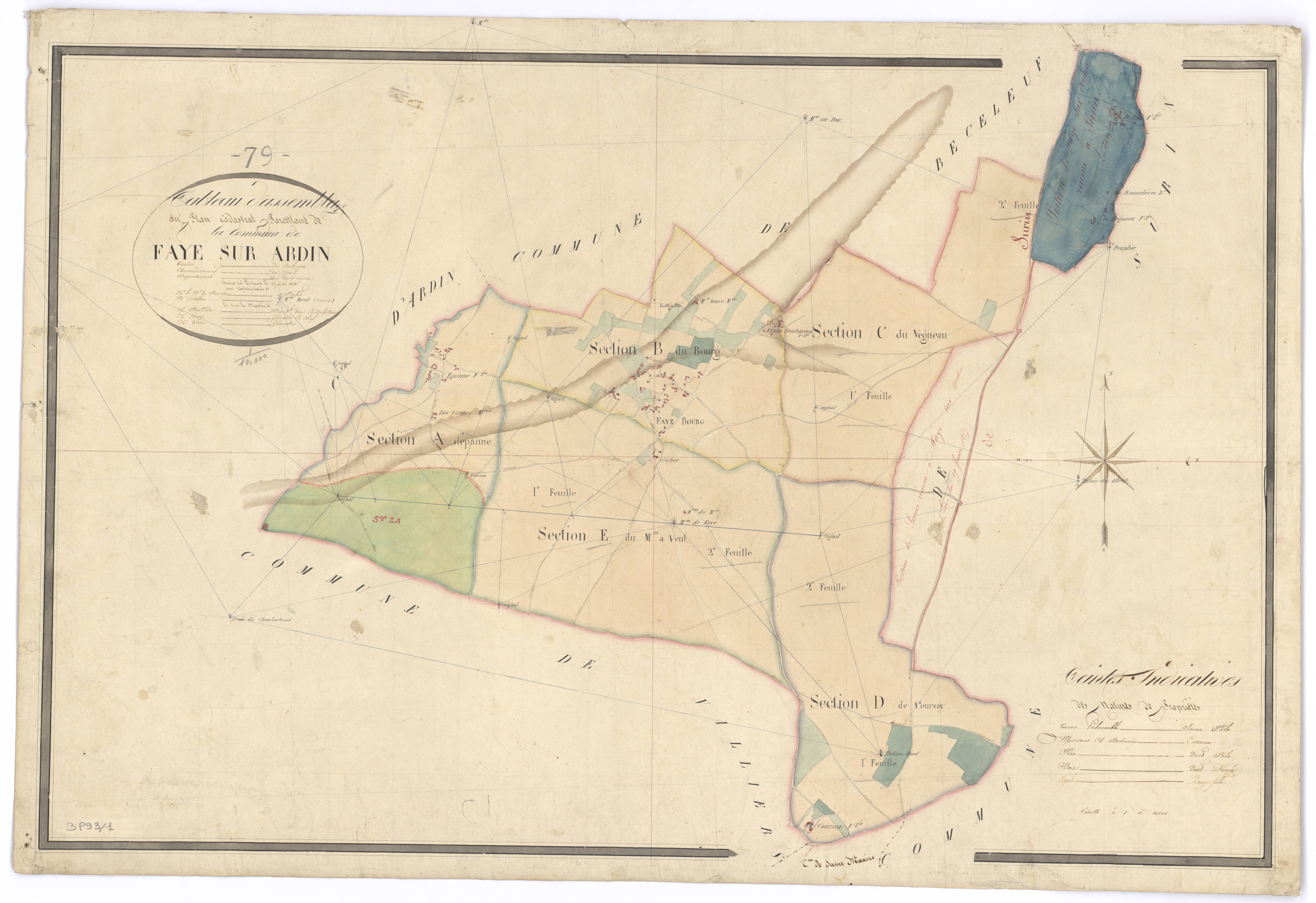 Faye-sur-Ardin - FRAD079_CADASTRE_NAPOLEONIEN Tableau d'assemblage 
