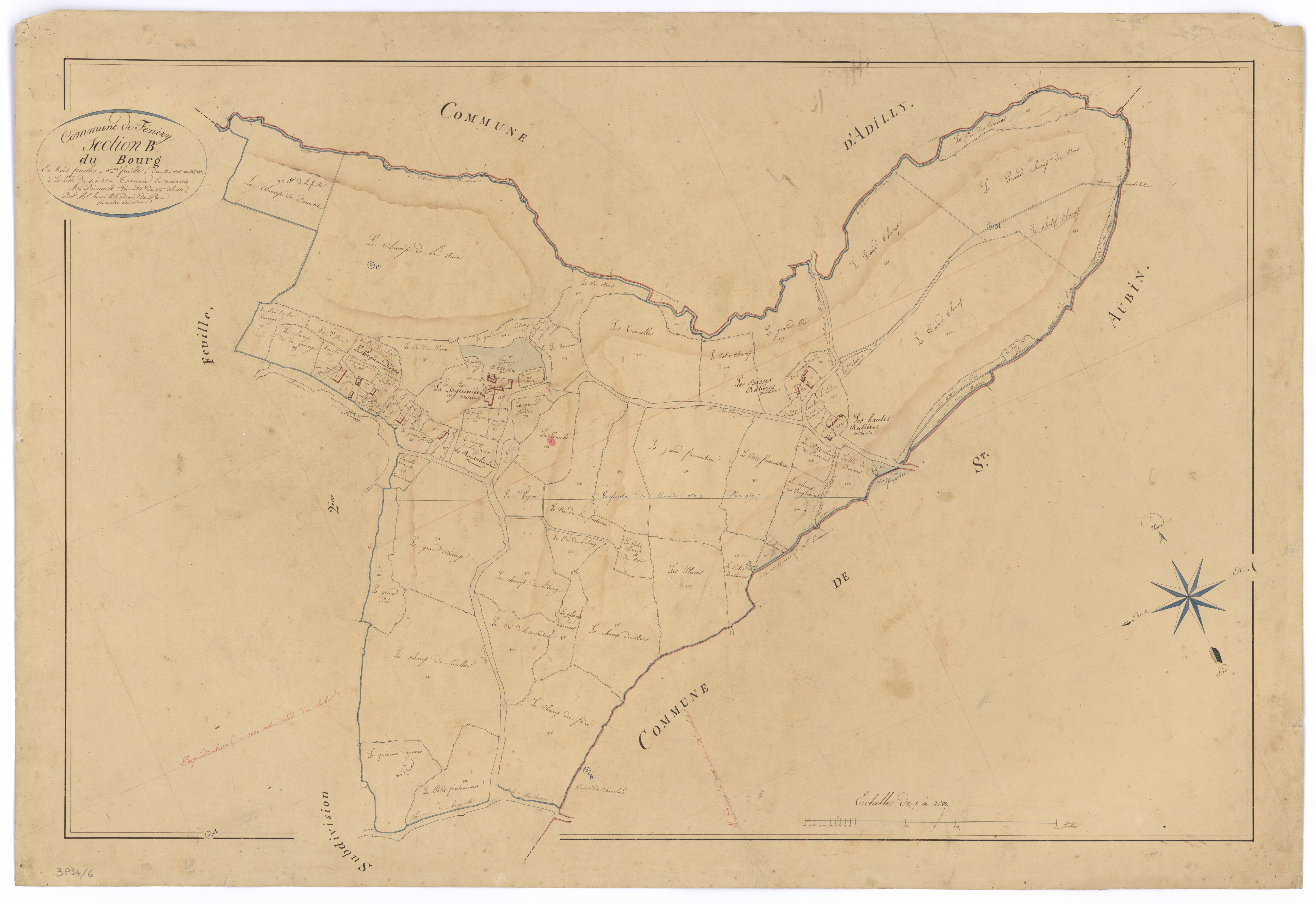 Fénery - FRAD079_CADASTRE_NAPOLEONIEN Section B3 dite du Bourg 