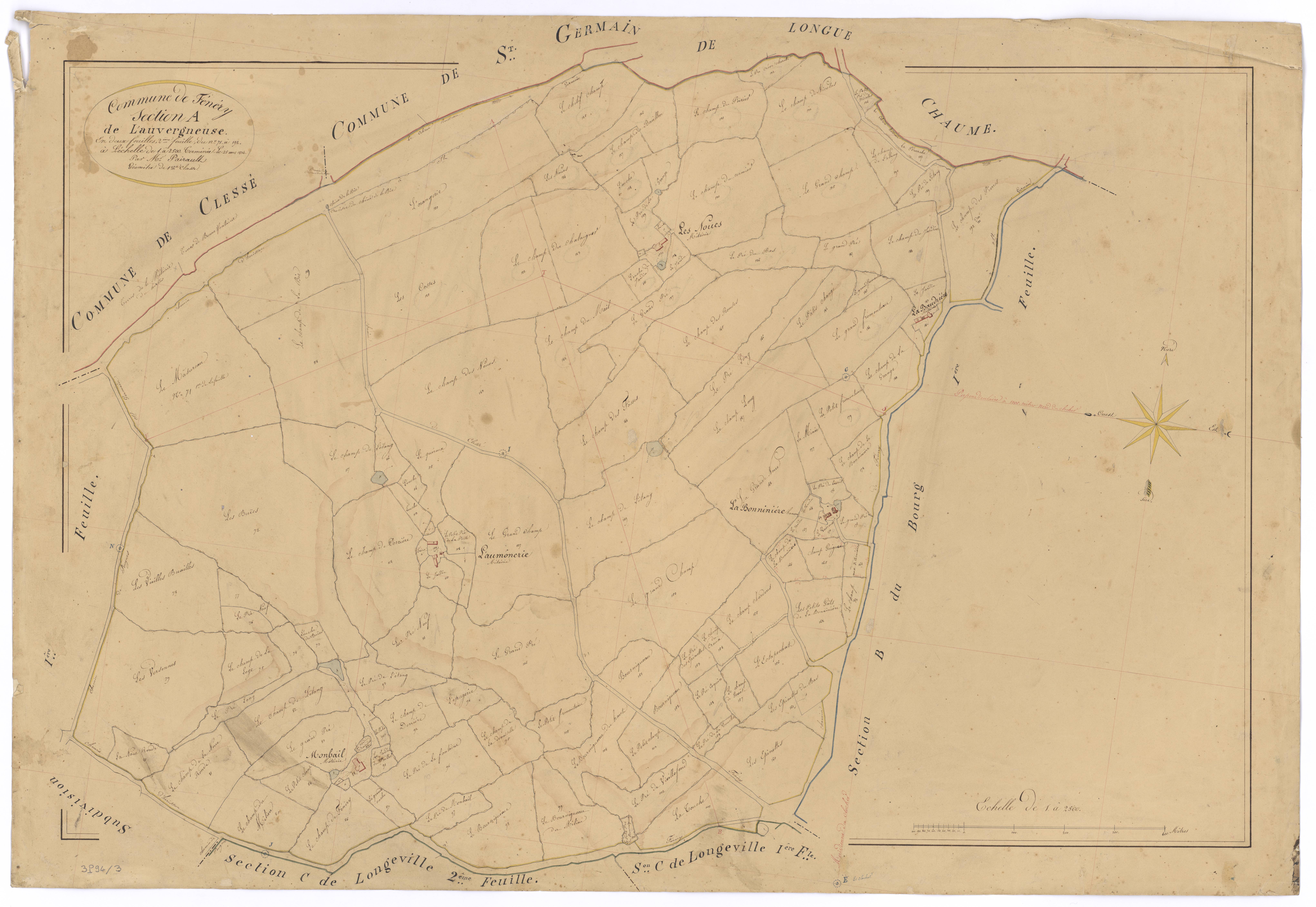 Fénery - FRAD079_CADASTRE_NAPOLEONIEN Section A2 dite de L'Auvergneuse 