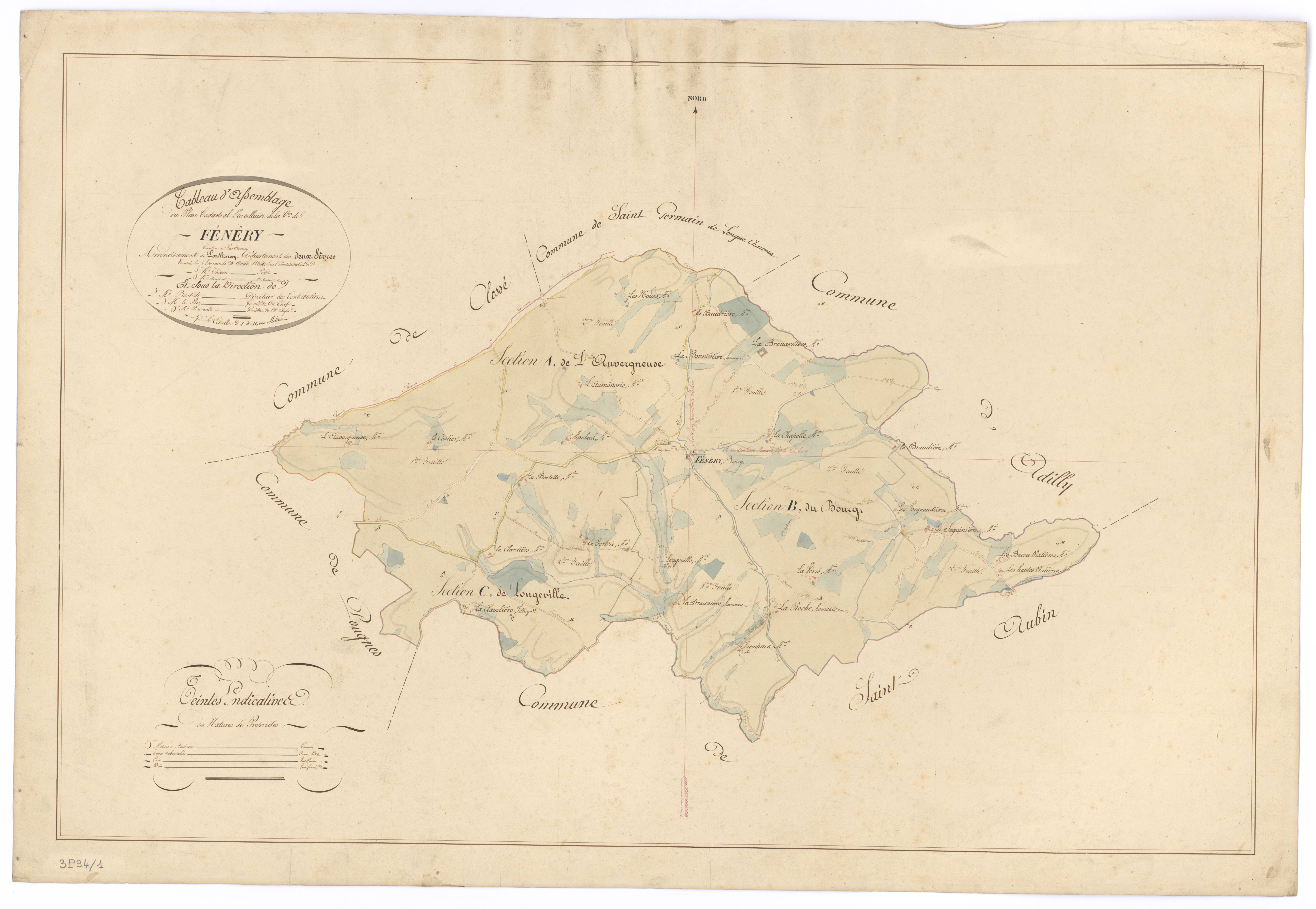 Fénery - FRAD079_CADASTRE_NAPOLEONIEN Tableau d'assemblage 