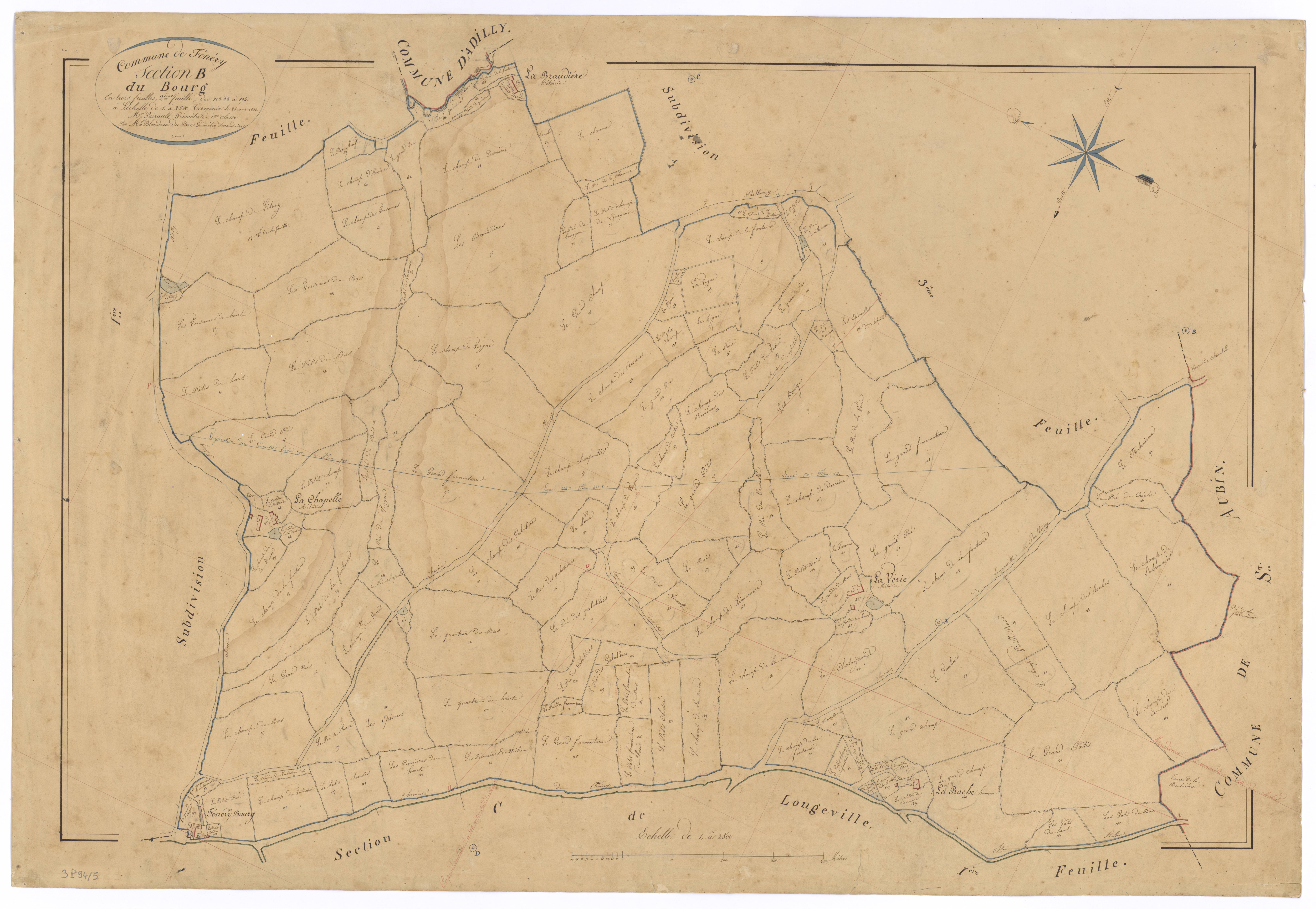 Fénery - FRAD079_CADASTRE_NAPOLEONIEN Section B2 dite du Bourg 