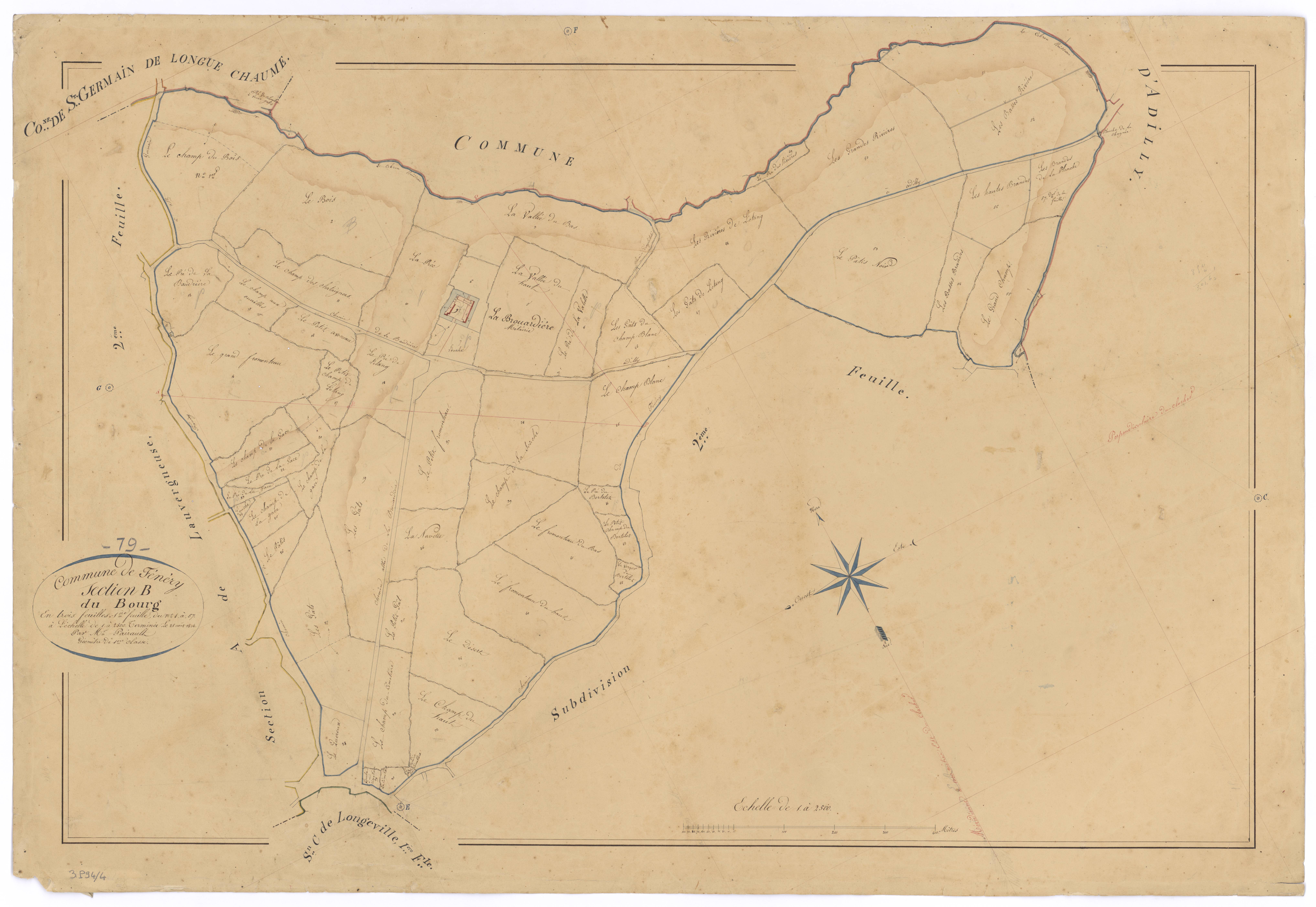 Fénery - FRAD079_CADASTRE_NAPOLEONIEN Section B1 dite du Bourg 