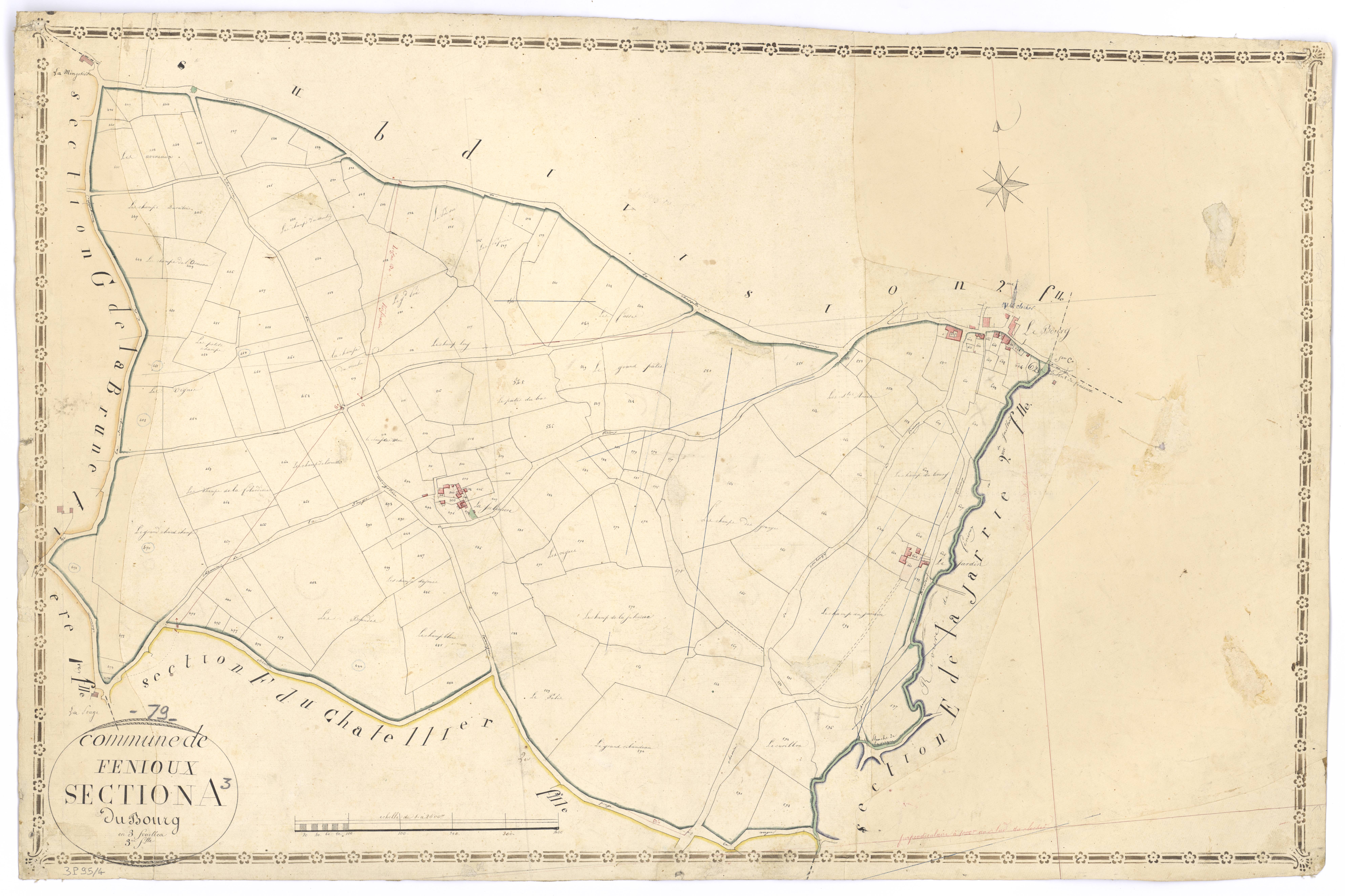 Fenioux - FRAD079_CADASTRE_NAPOLEONIEN Section A3 dite du Bourg 