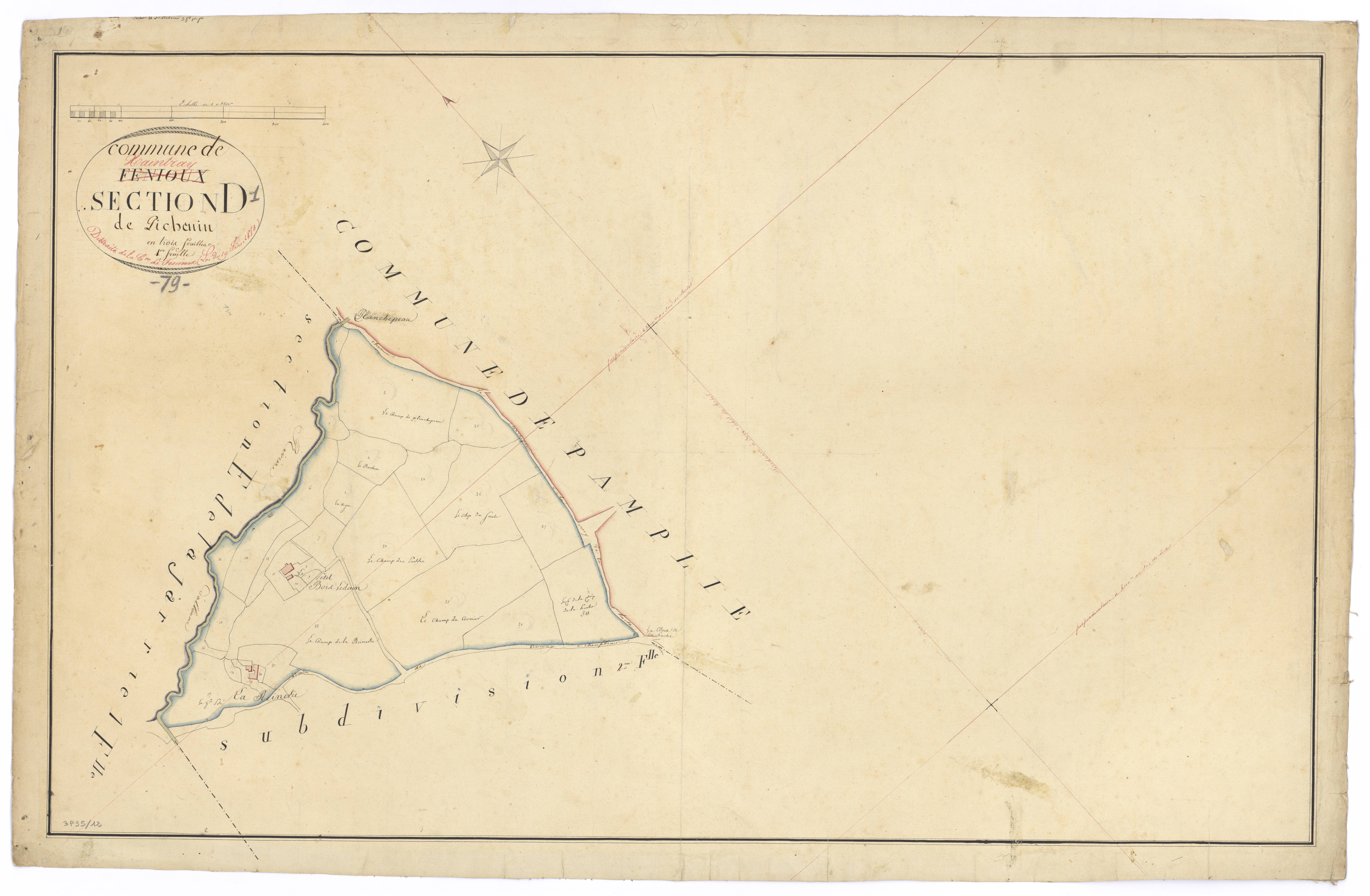 Fenioux - FRAD079_CADASTRE_NAPOLEONIEN Section D1 dite de Pichenin 