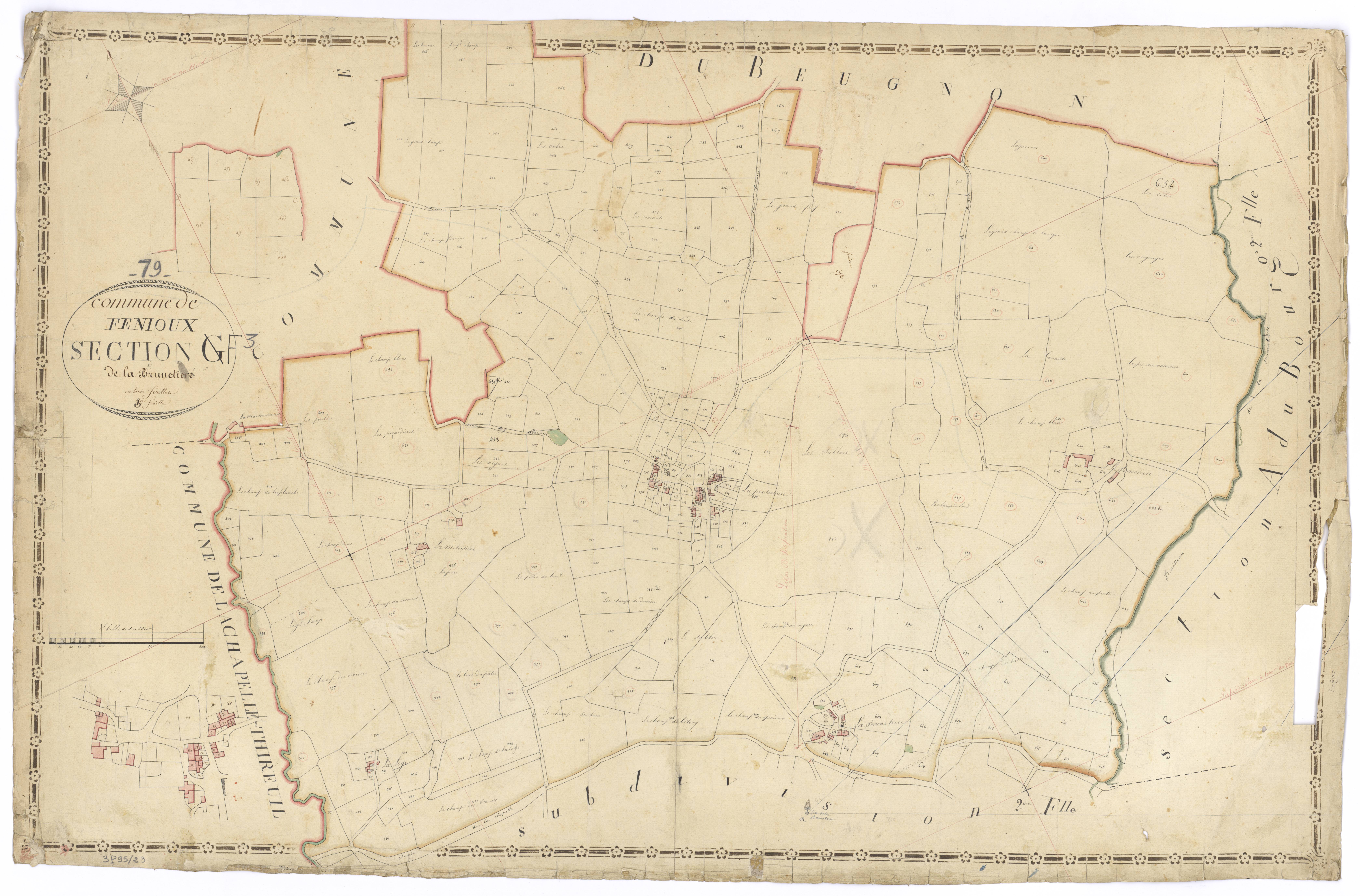 Fenioux - FRAD079_CADASTRE_NAPOLEONIEN Section G3 dite de la Brunetière 
