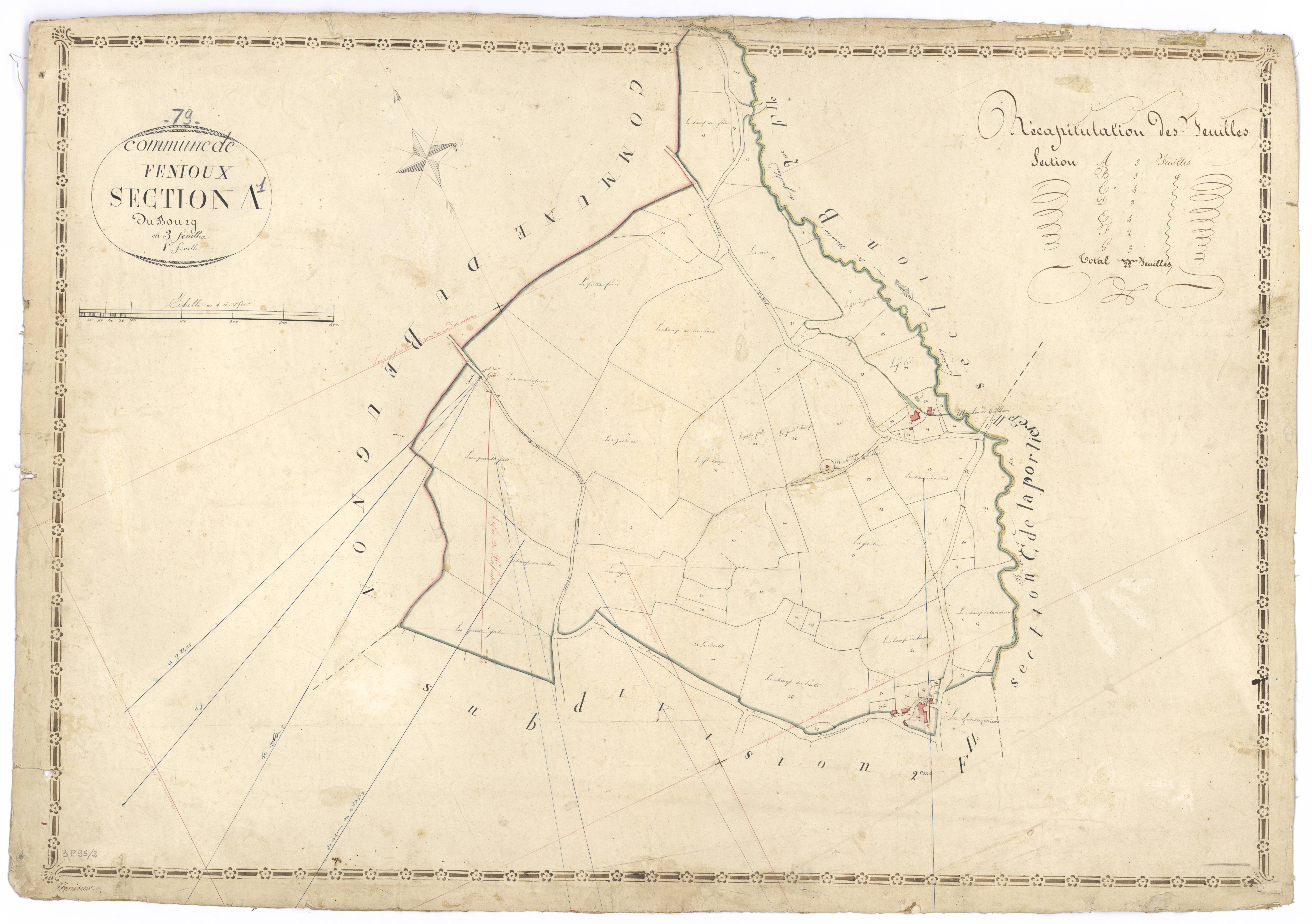 Fenioux - FRAD079_CADASTRE_NAPOLEONIEN Section A1 dite du Bourg 