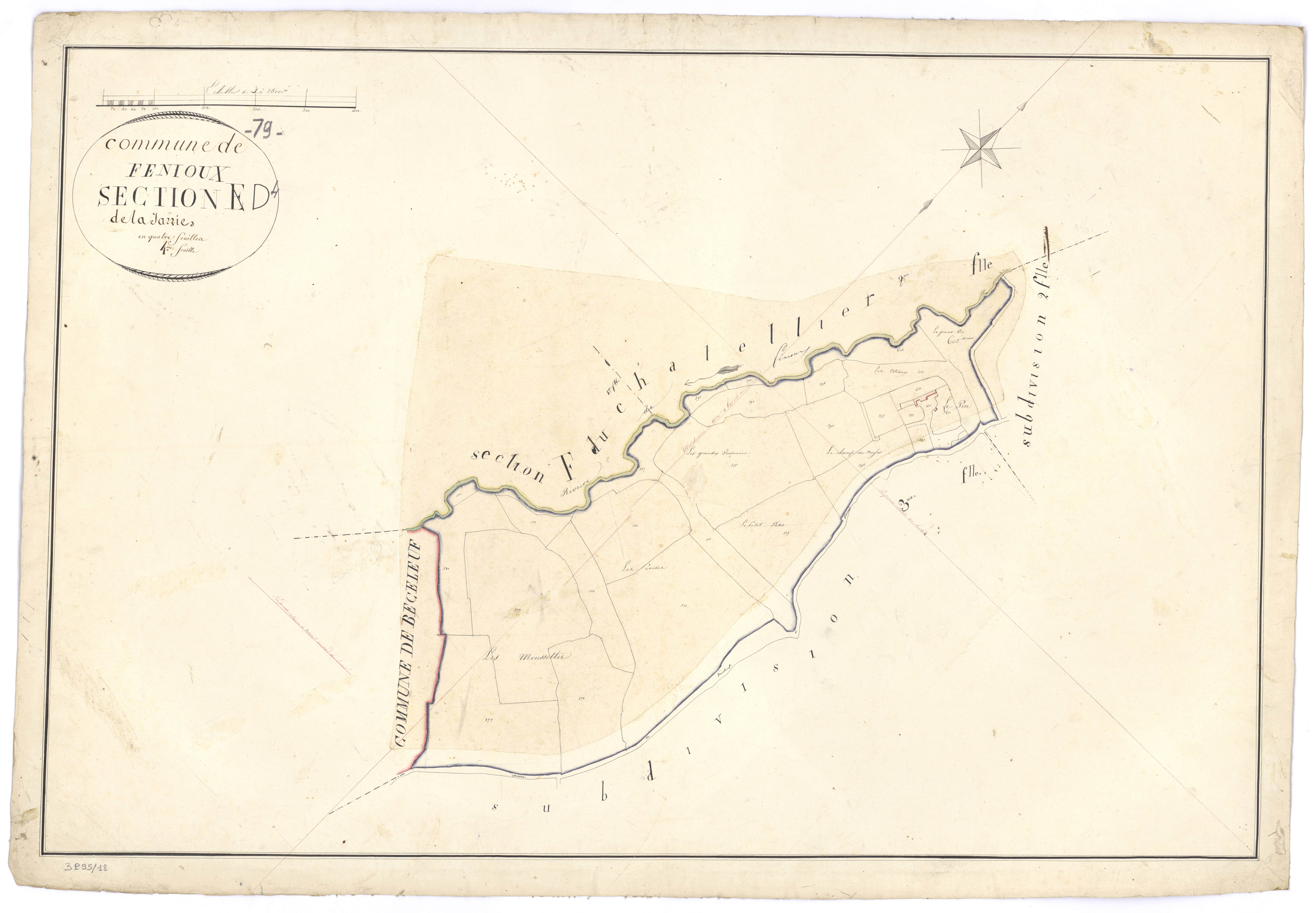 Fenioux - FRAD079_CADASTRE_NAPOLEONIEN Section E4 dite de la Jarrie 