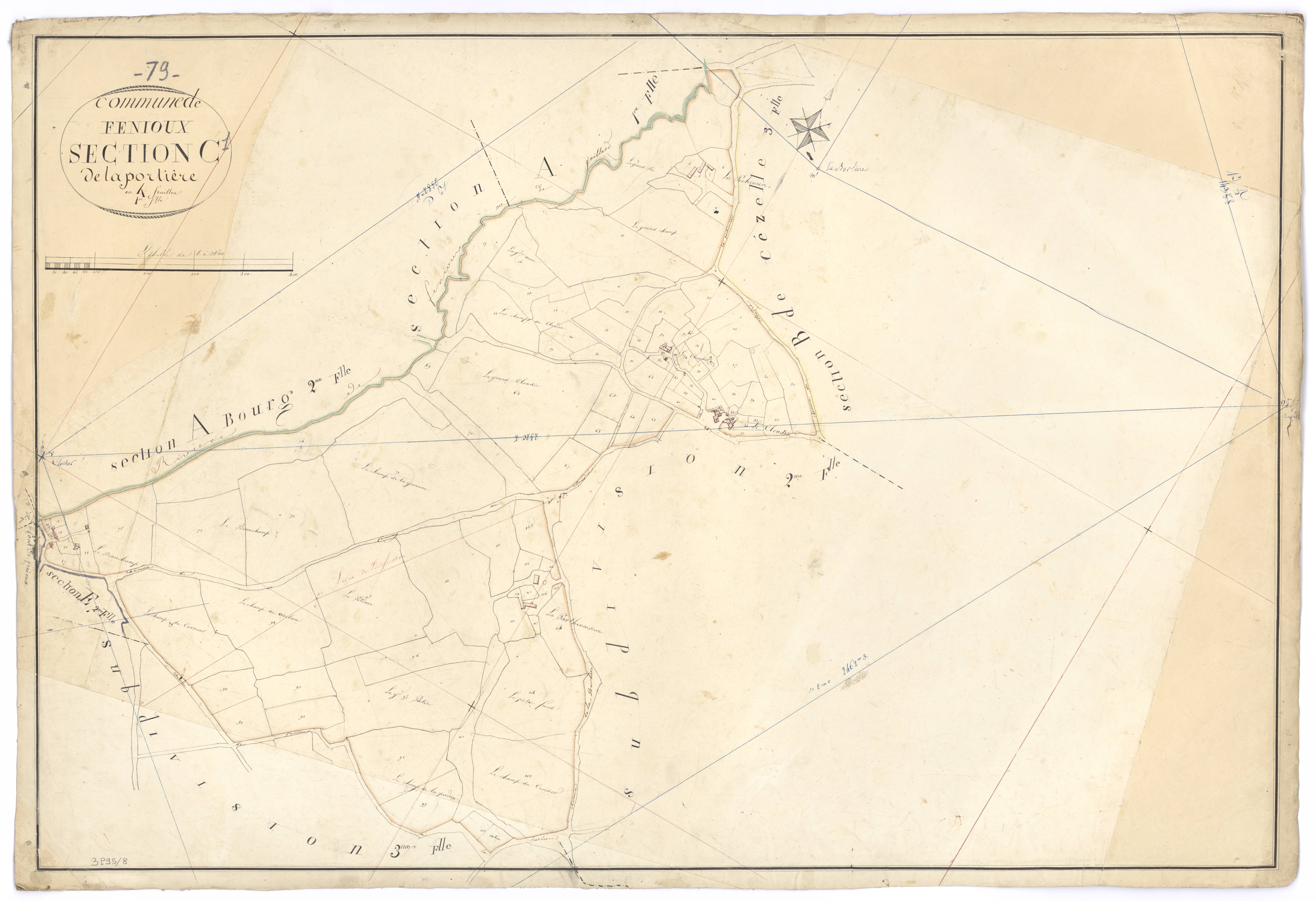 Fenioux - FRAD079_CADASTRE_NAPOLEONIEN Section C1 dite de la Portière 