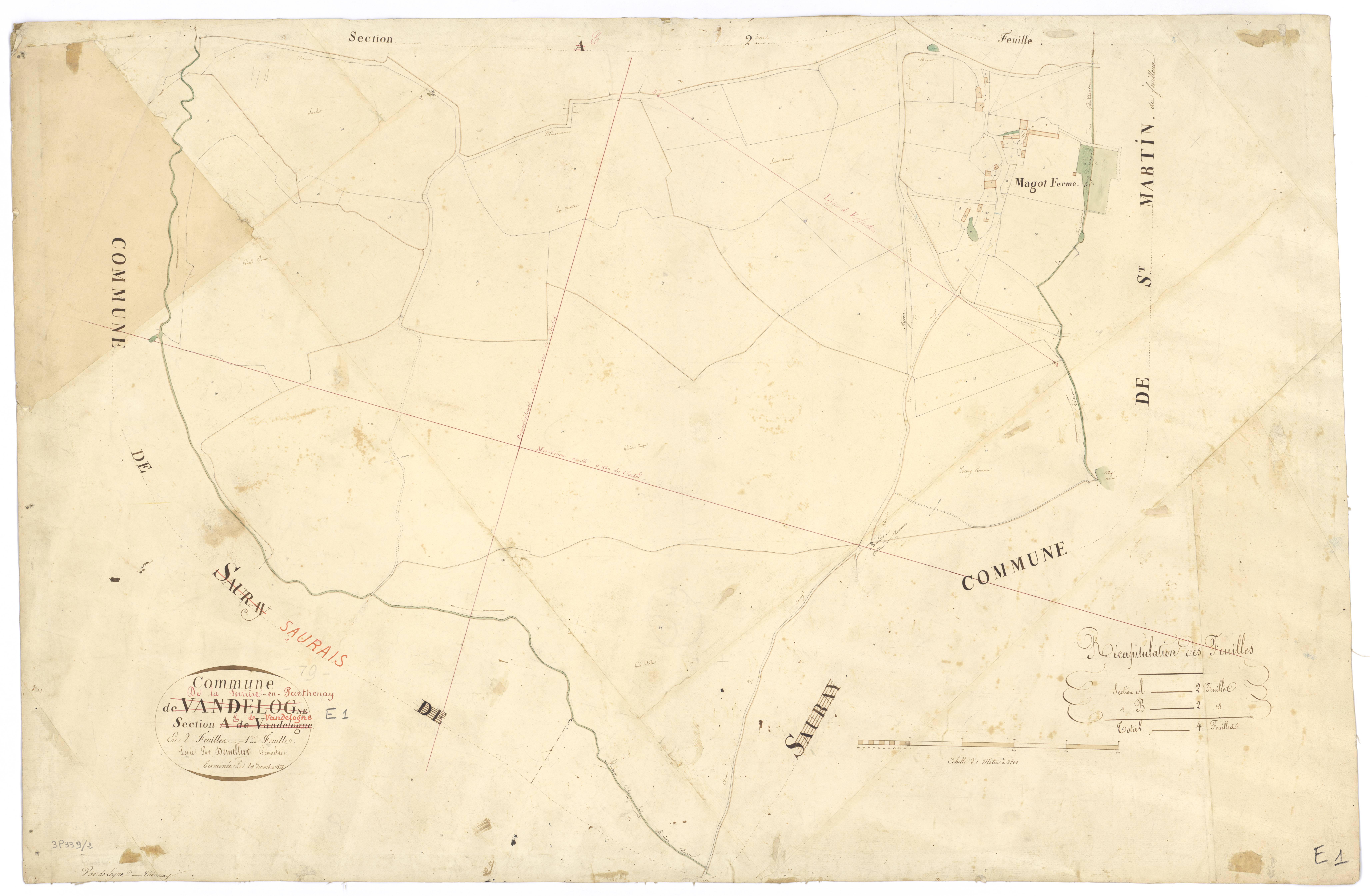 La Ferrière-en-Parthenay - FRAD079_CADASTRE_NAPOLEONIEN Section E1 dite de Vandelogne