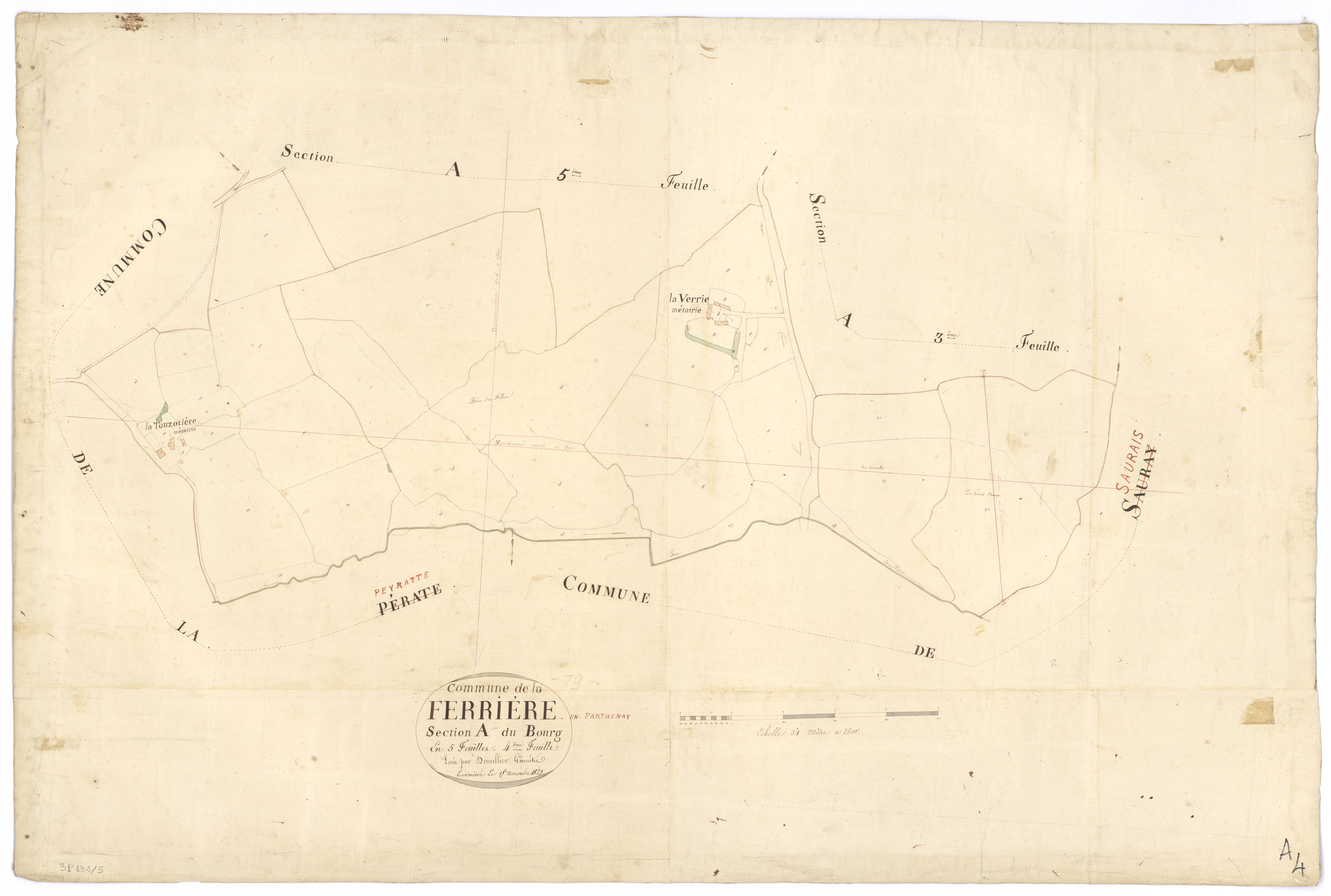 La Ferrière-en-Parthenay - FRAD079_CADASTRE_NAPOLEONIEN Section A4 dite du Bourg