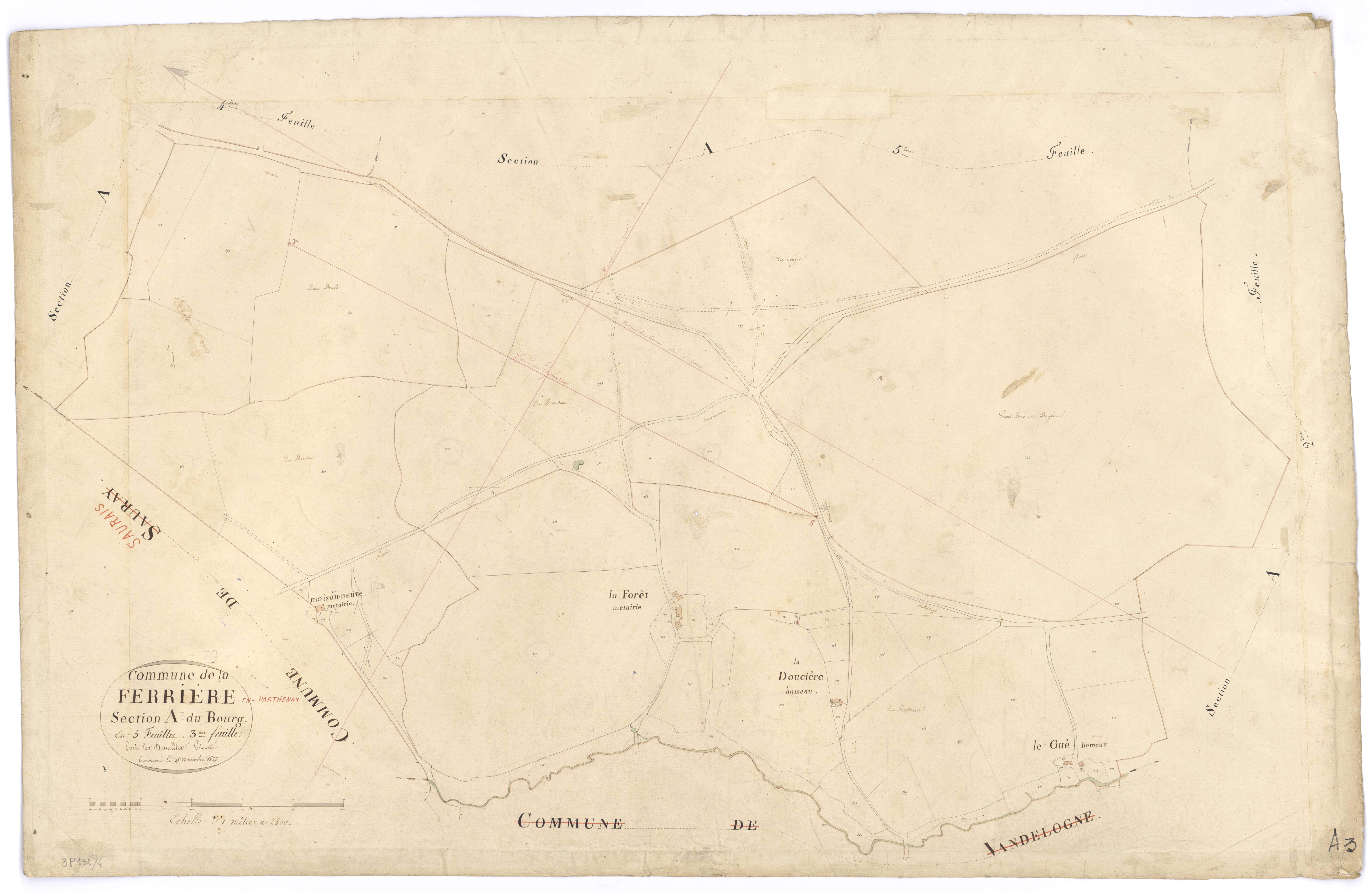La Ferrière-en-Parthenay - FRAD079_CADASTRE_NAPOLEONIEN Section A3 dite du Bourg