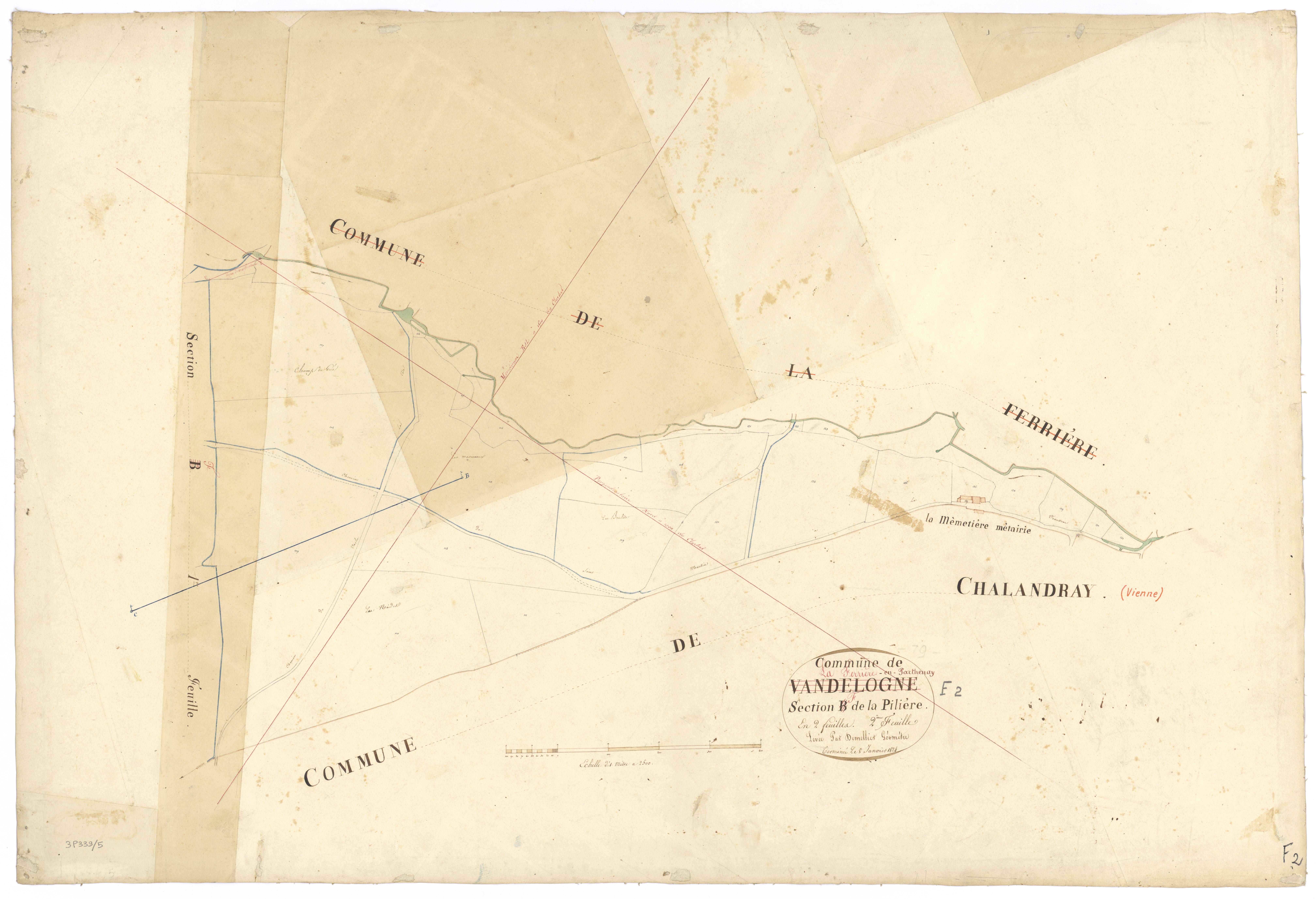 La Ferrière-en-Parthenay - FRAD079_CADASTRE_NAPOLEONIEN Section F2 dite de la Pilière