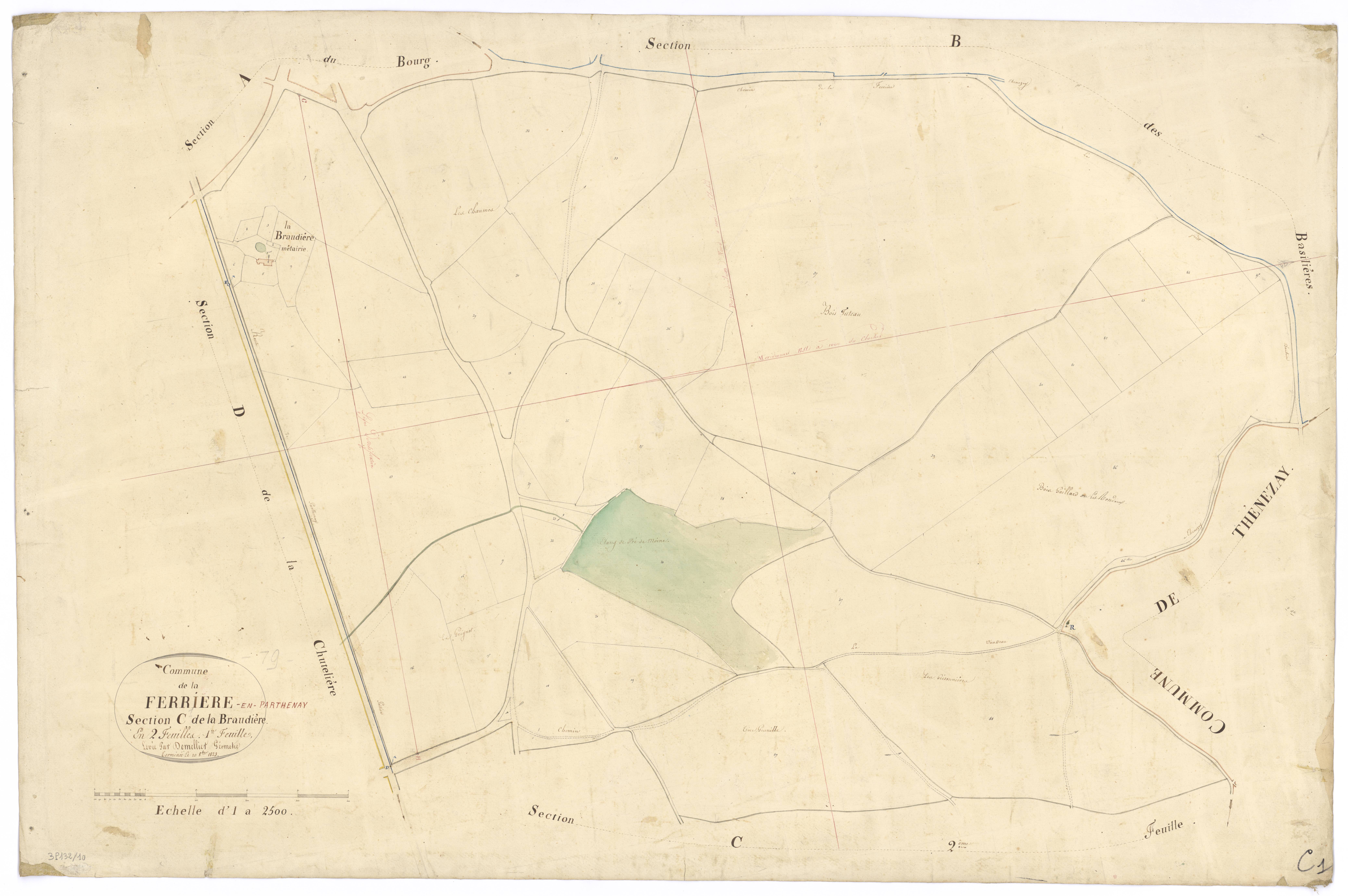 La Ferrière-en-Parthenay - FRAD079_CADASTRE_NAPOLEONIEN Section C1 dite de la Braudière