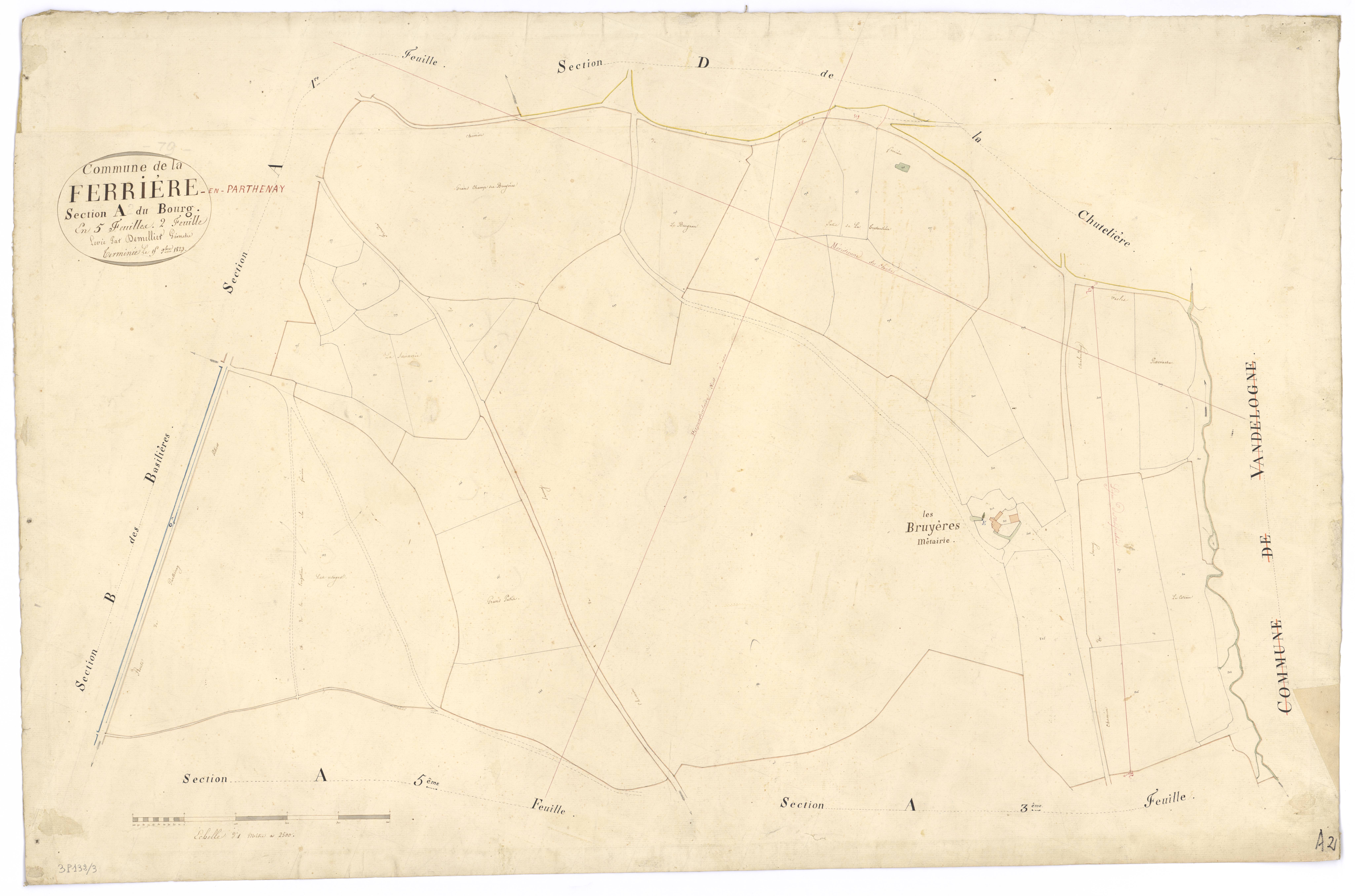 La Ferrière-en-Parthenay - FRAD079_CADASTRE_NAPOLEONIEN Section A2 dite du Bourg