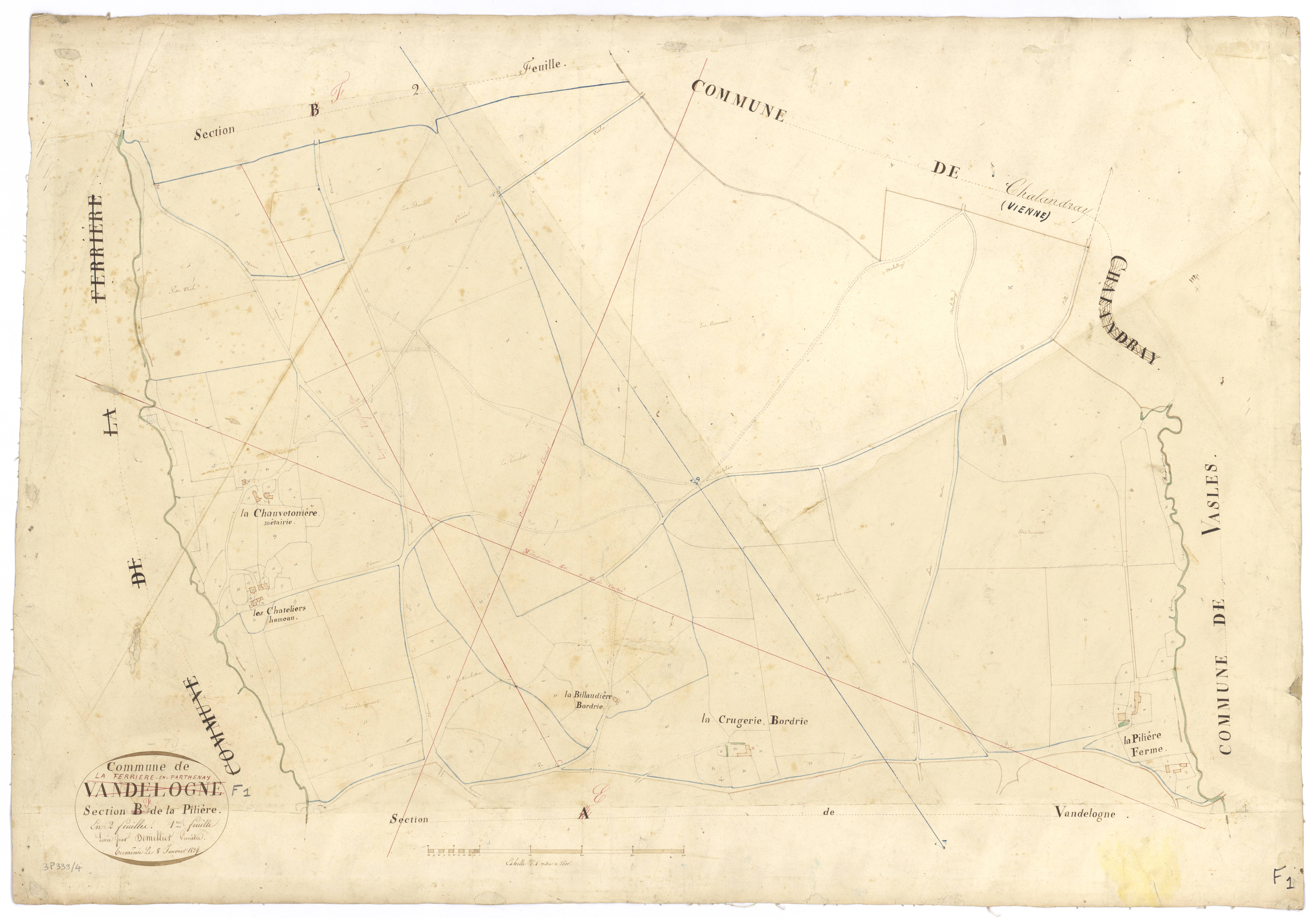 La Ferrière-en-Parthenay - FRAD079_CADASTRE_NAPOLEONIEN Section F1 dite de la Pilière 