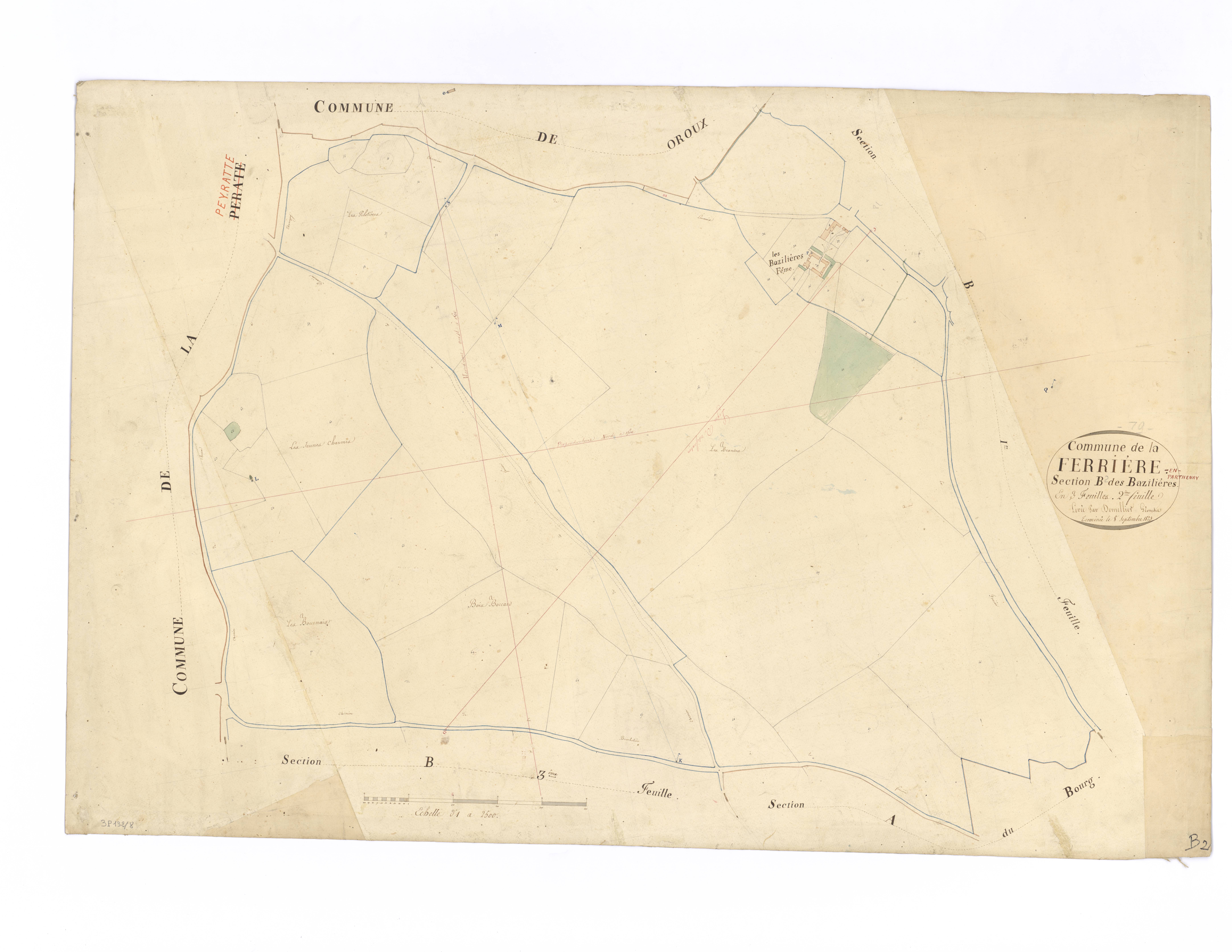 La Ferrière-en-Parthenay - FRAD079_CADASTRE_NAPOLEONIEN Section B2 dite des Bazilières