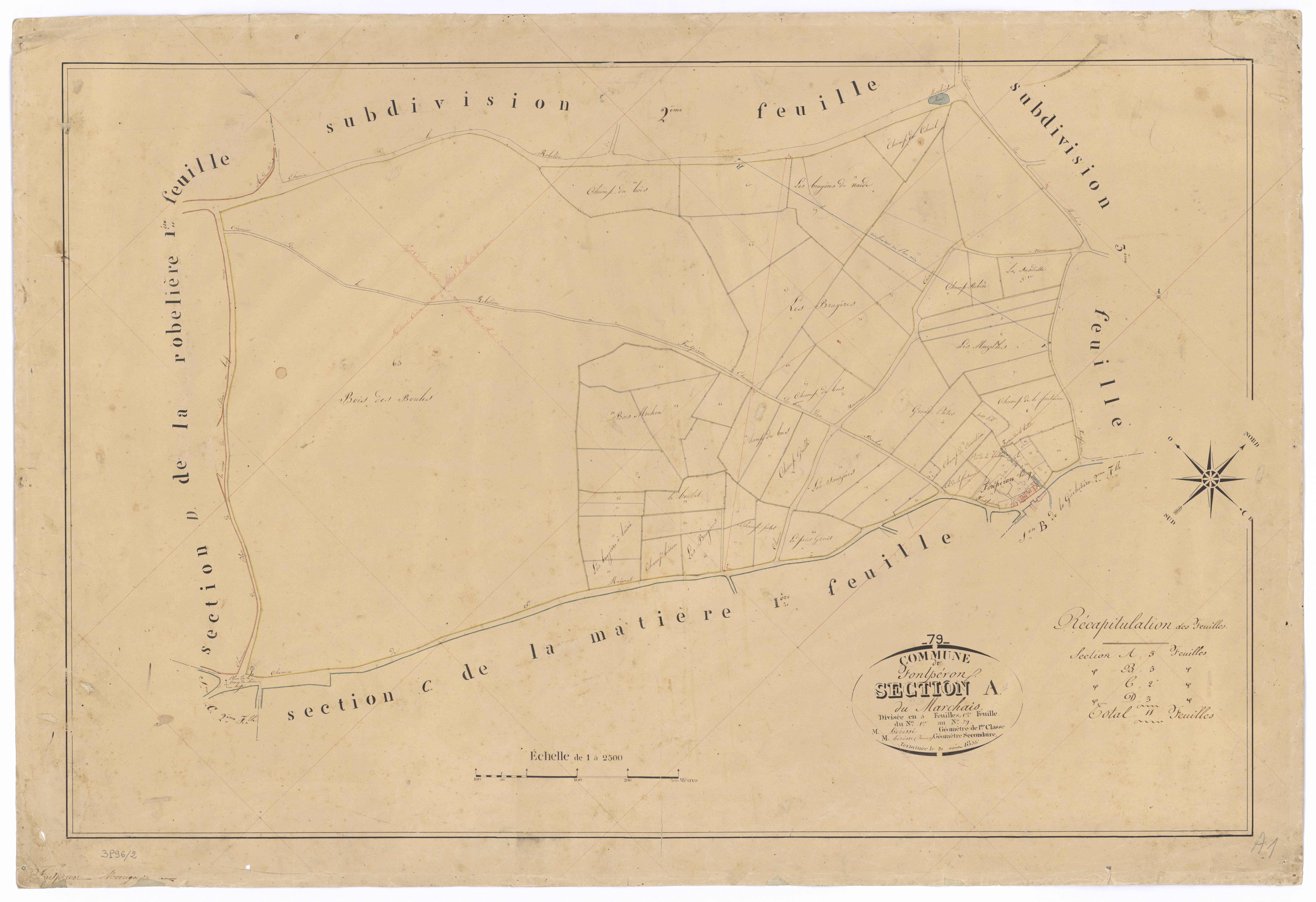 Fomperron - FRAD079_CADASTRE_NAPOLEONIEN Section A1 dite du Marchais 