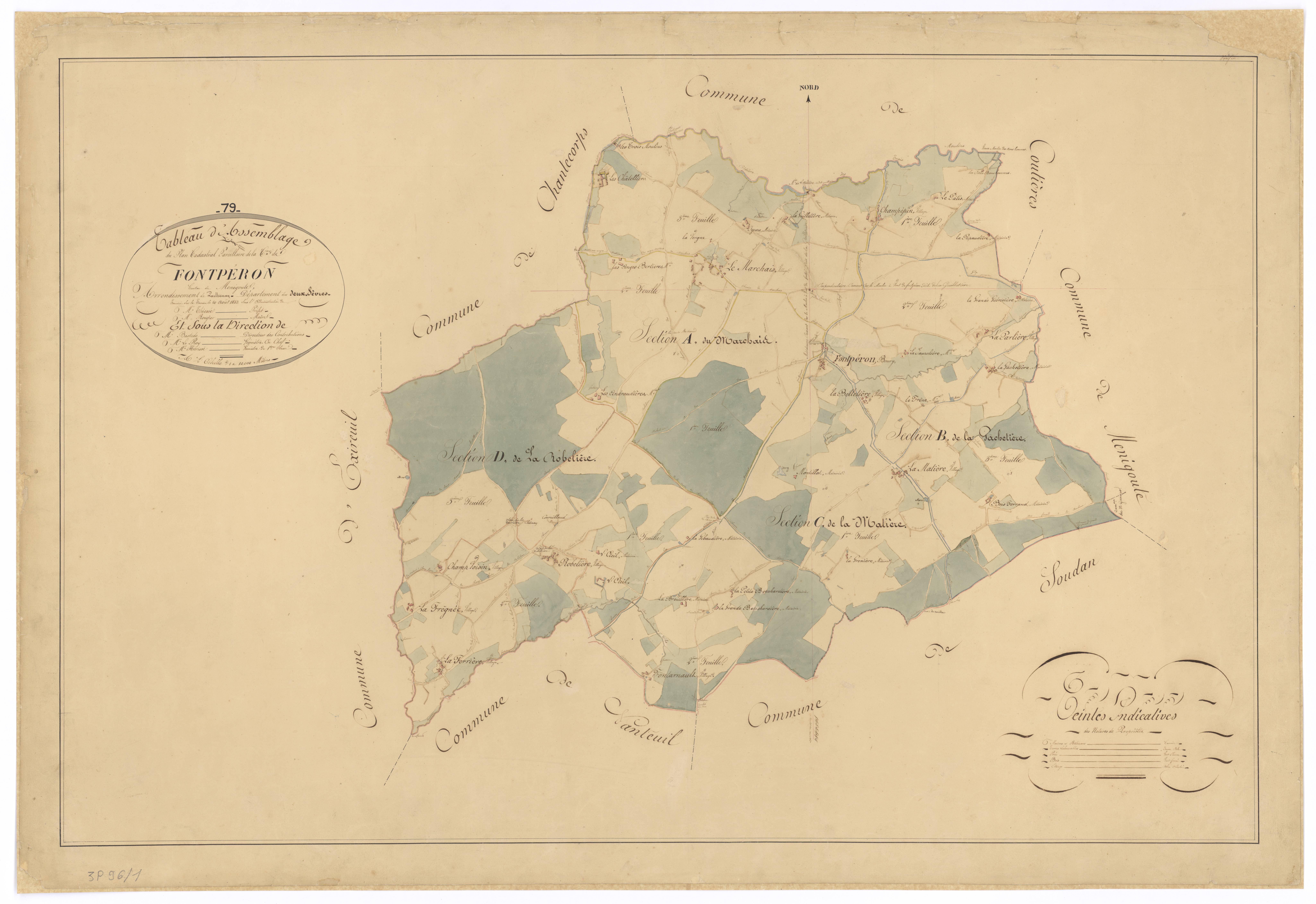 Fomperron - FRAD079_CADASTRE_NAPOLEONIEN Tableau d'assemblage 