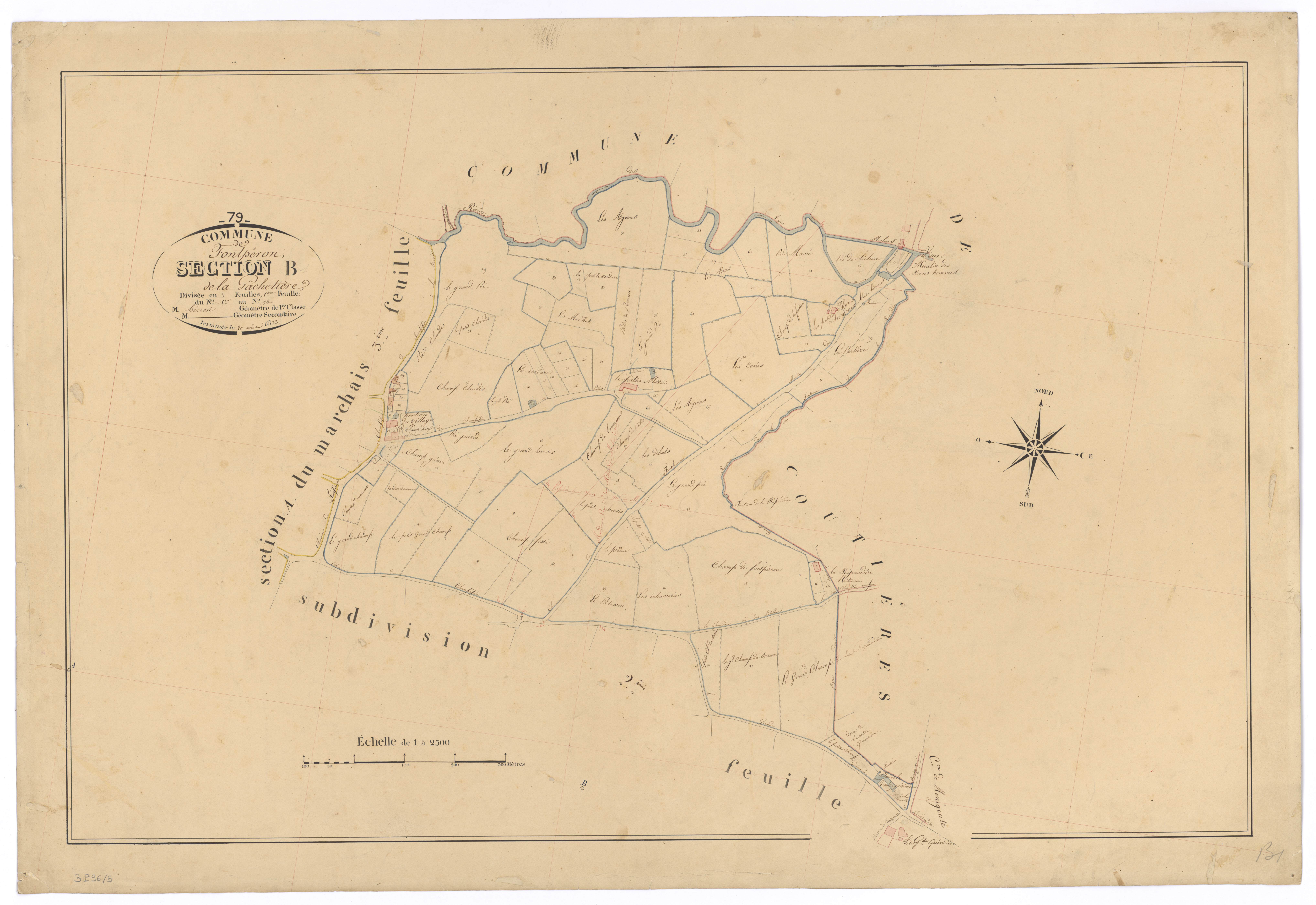 Fomperron - FRAD079_CADASTRE_NAPOLEONIEN Section B1 dite de la Gãchetière 