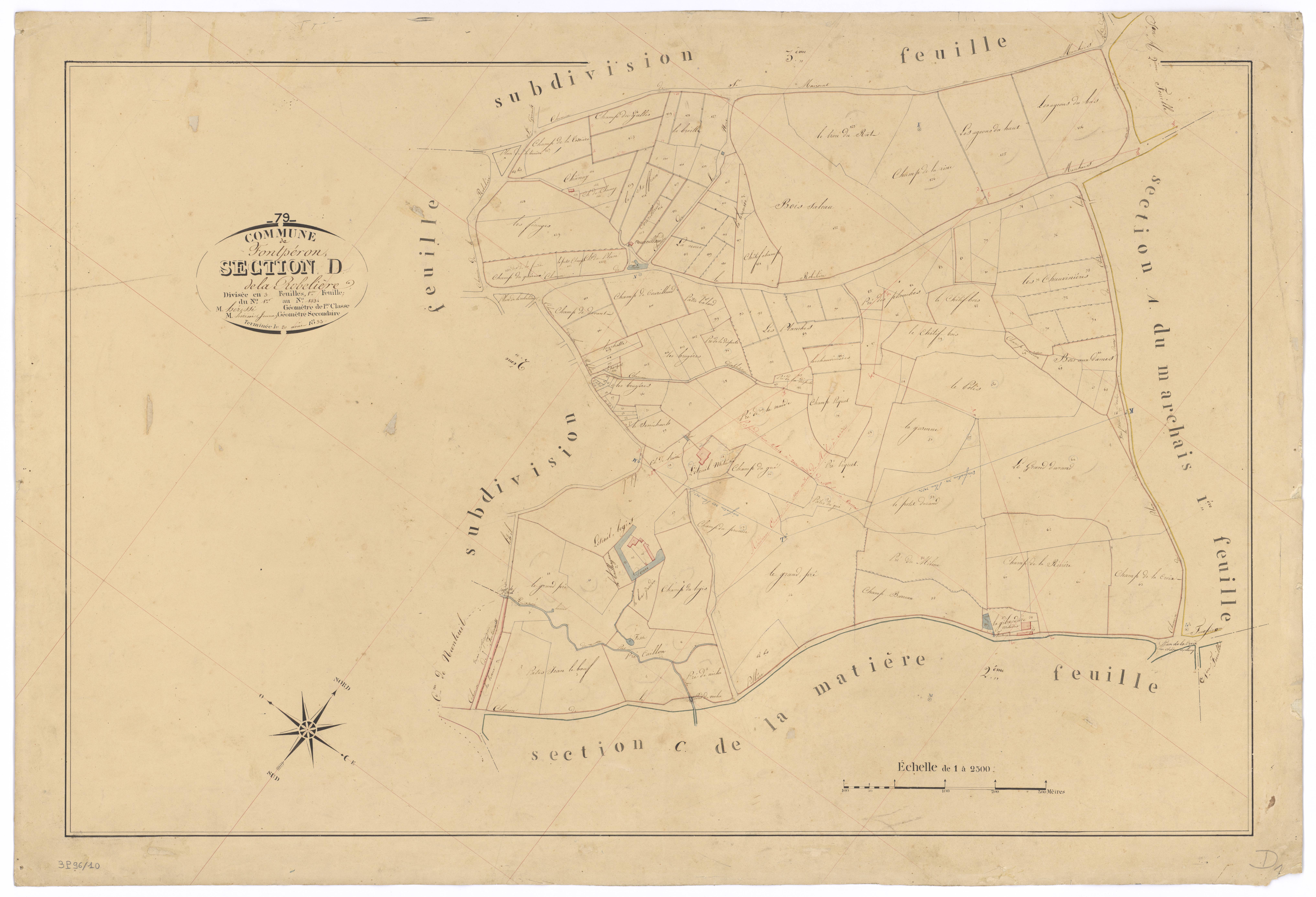 Fomperron - FRAD079_CADASTRE_NAPOLEONIEN Section D1 dite de la Robelière 