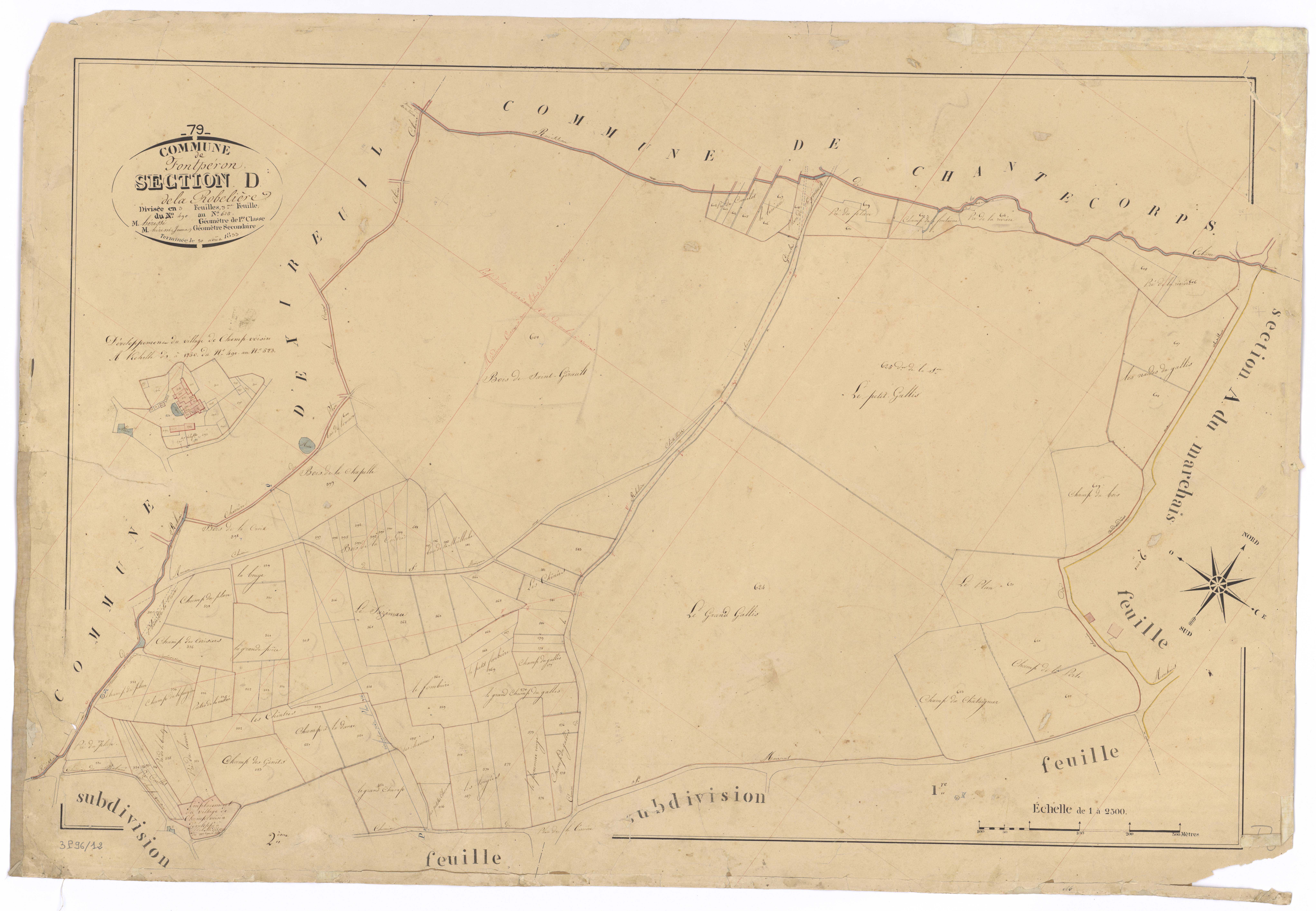 Fomperron - FRAD079_CADASTRE_NAPOLEONIEN Section D3 dite de la Robelière 