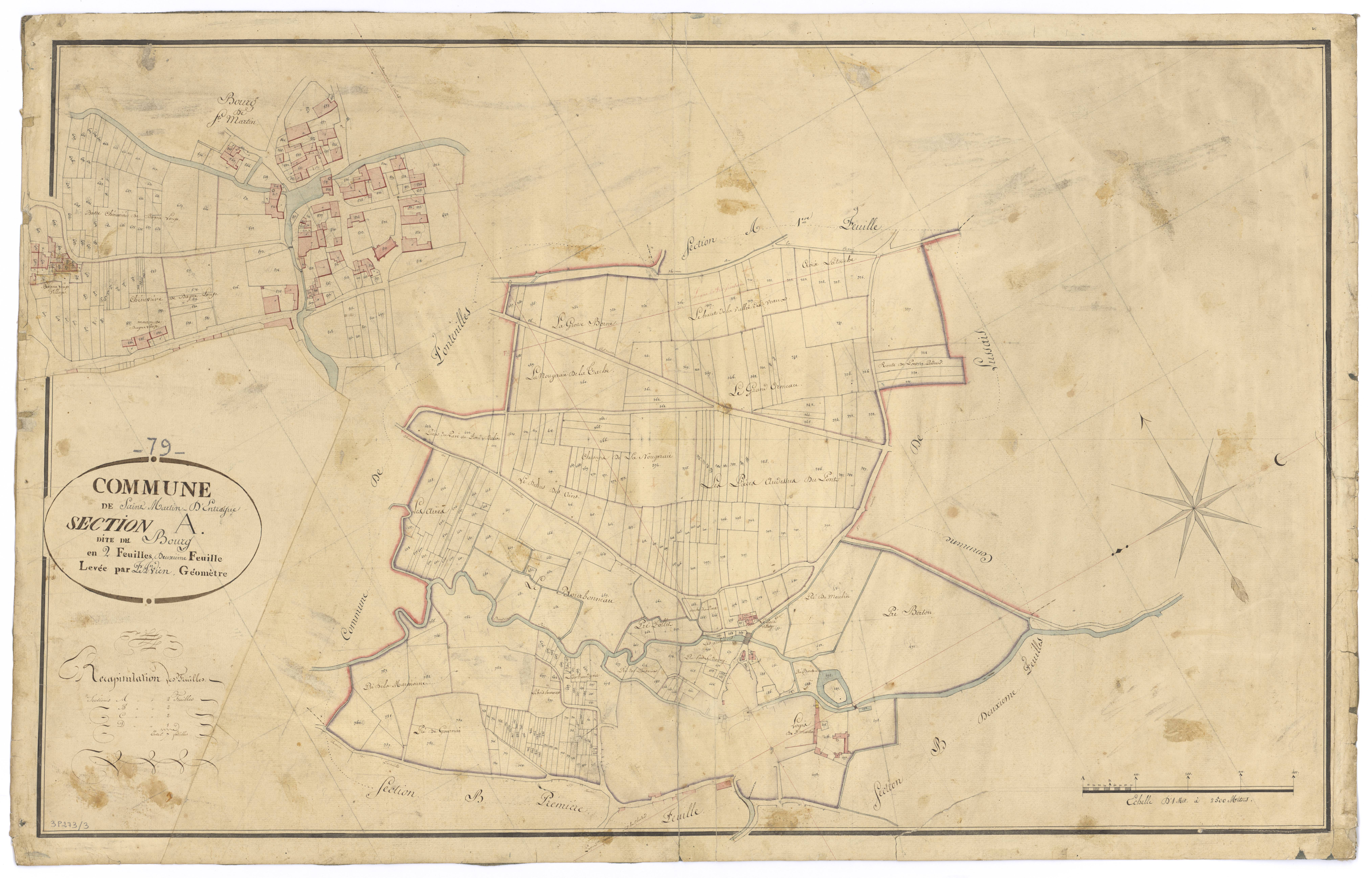 Fontenille-Saint-Martin-d'Entraigues - FRAD079_CADASTRE_NAPOLEONIEN Section A2 dite du Bourg 