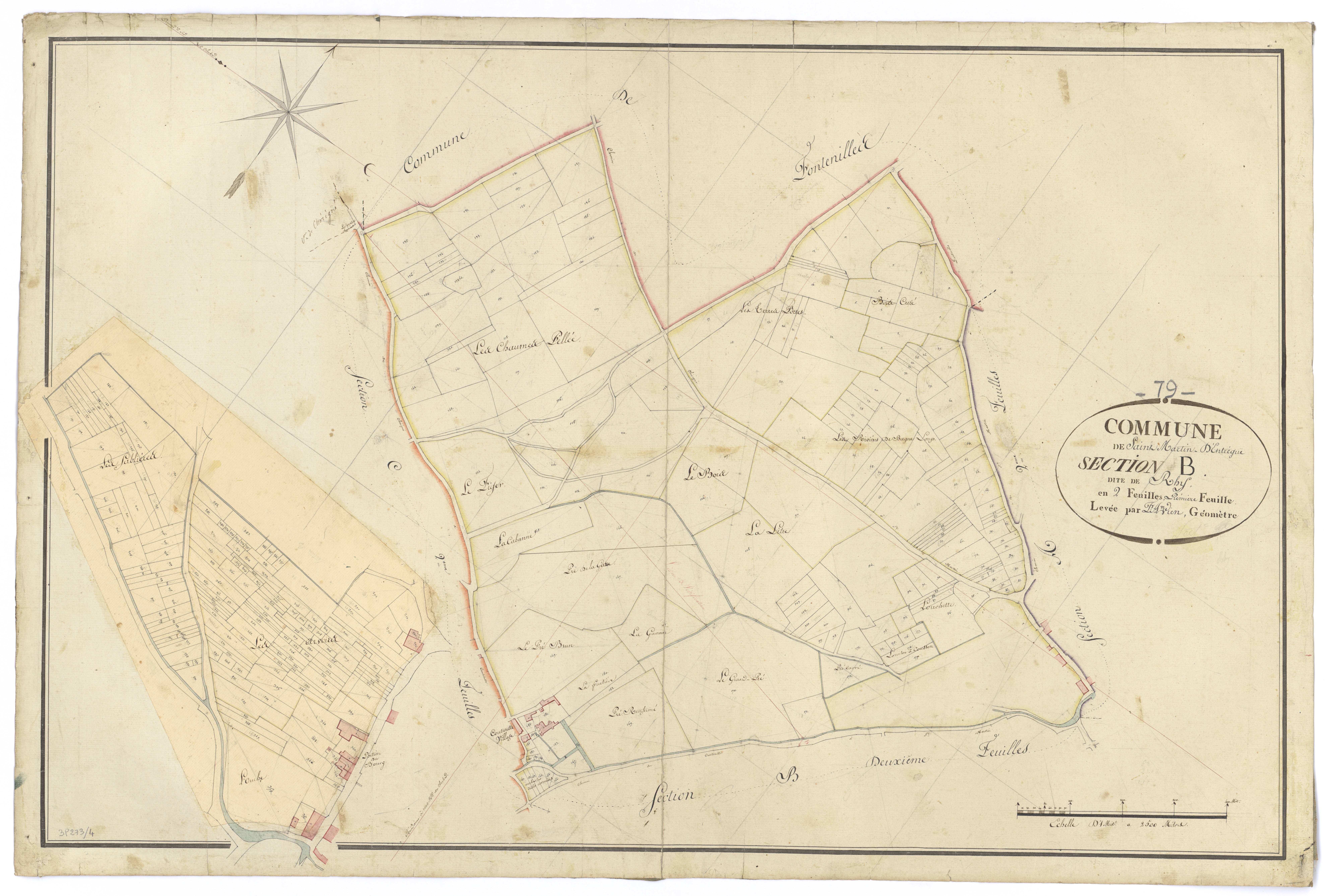 Fontenille-Saint-Martin-d'Entraigues - FRAD079_CADASTRE_NAPOLEONIEN Section B1 dite du Rhy 