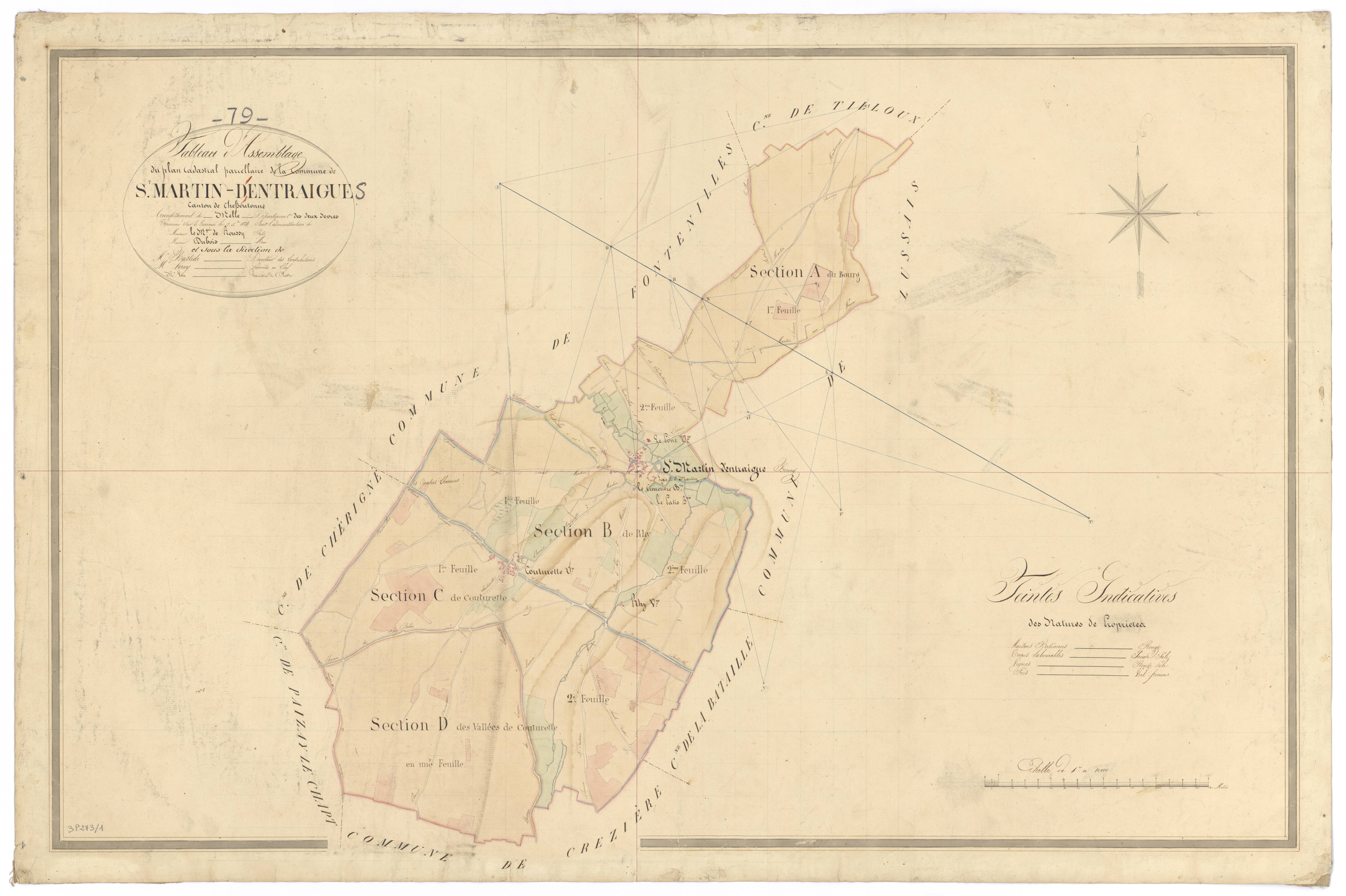 Fontenille-Saint-Martin-d'Entraigues - FRAD079_CADASTRE_NAPOLEONIEN Tableau d'assemblage 