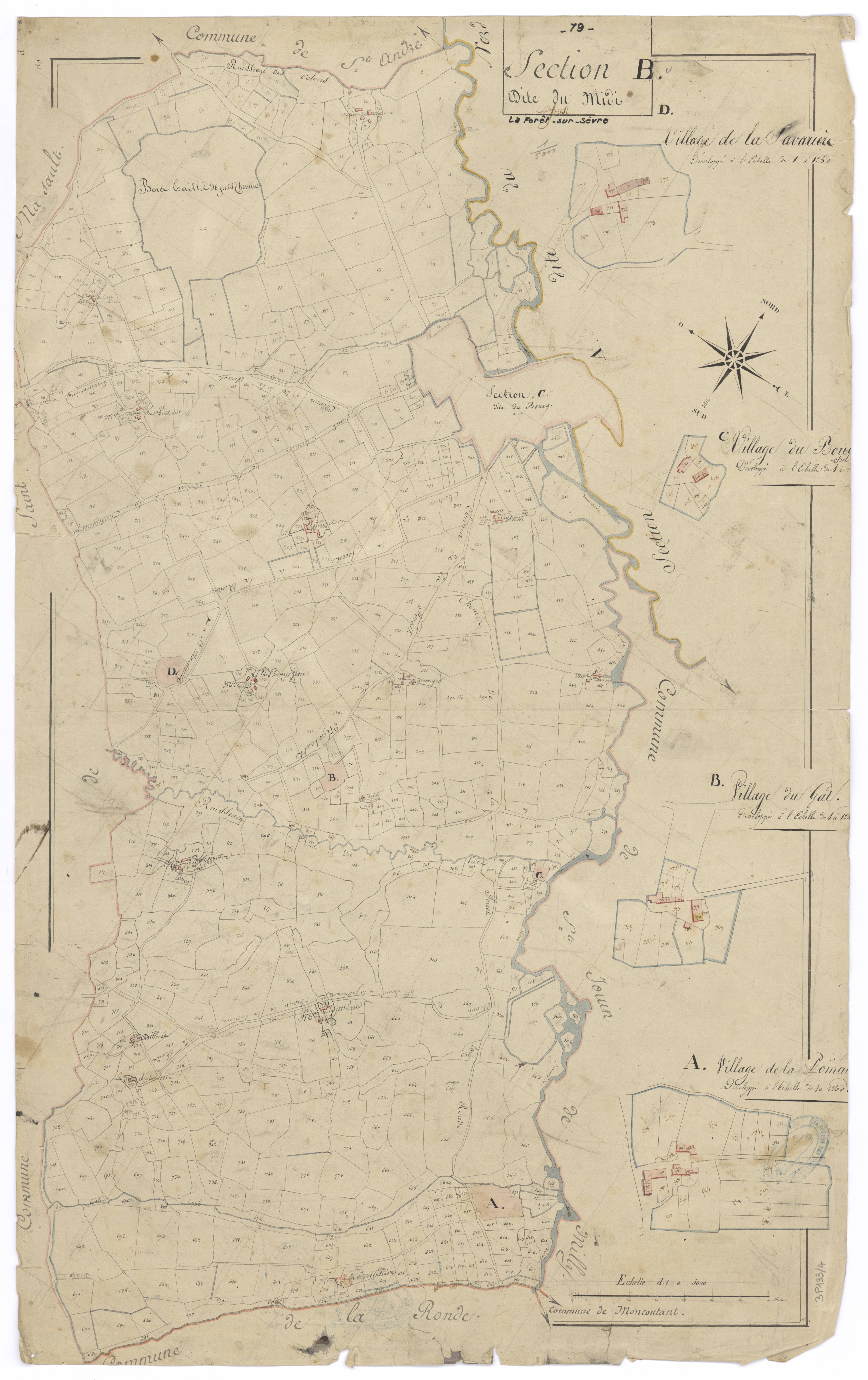 La Forêt-sur-Sèvre - FRAD079_CADASTRE_NAPOLEONIEN Section B dite du Midi 
