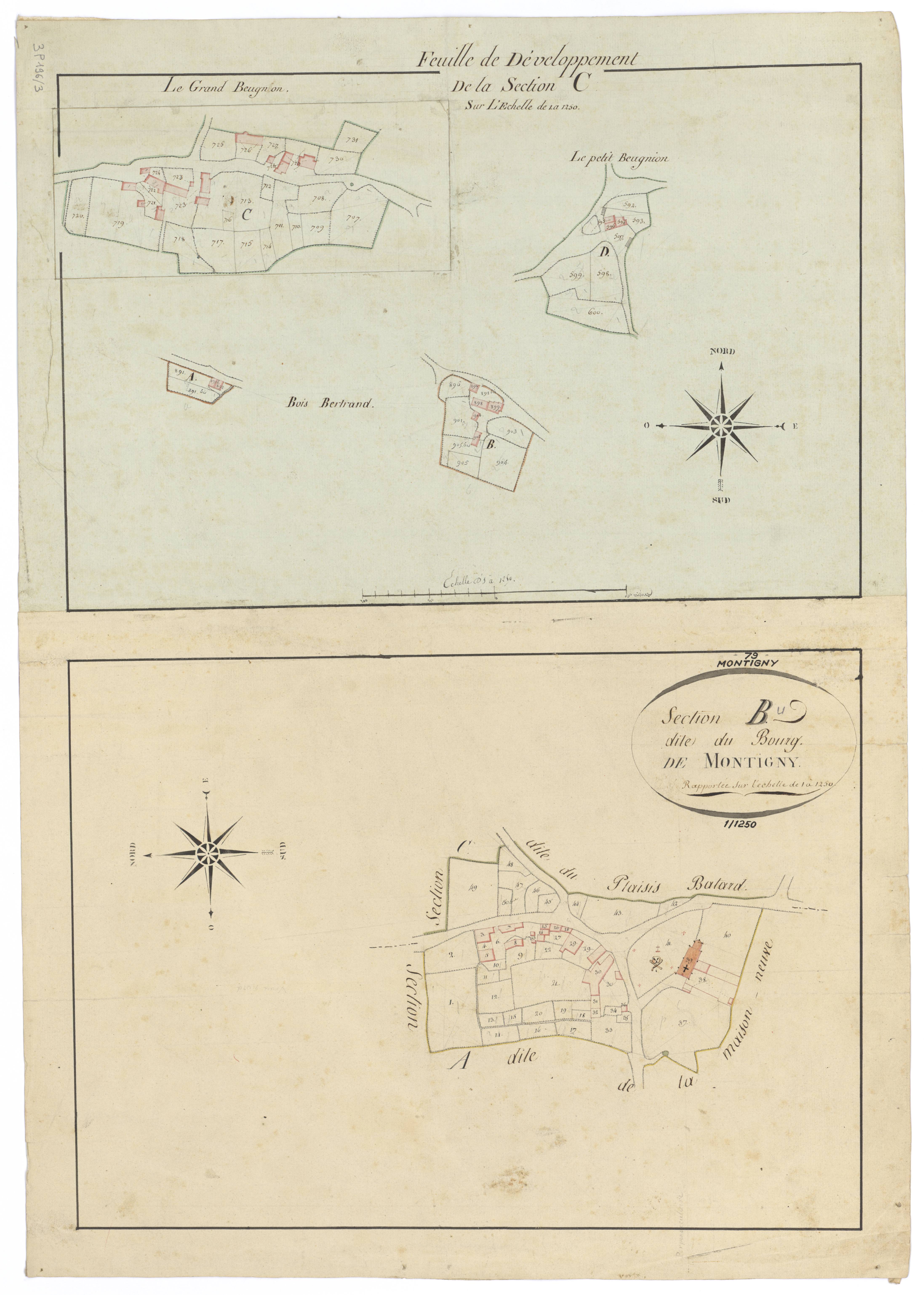 La Forêt-sur-Sèvre - FRAD079_CADASTRE_NAPOLEONIEN Section B dite du Bourg et dévelop. De la section C 