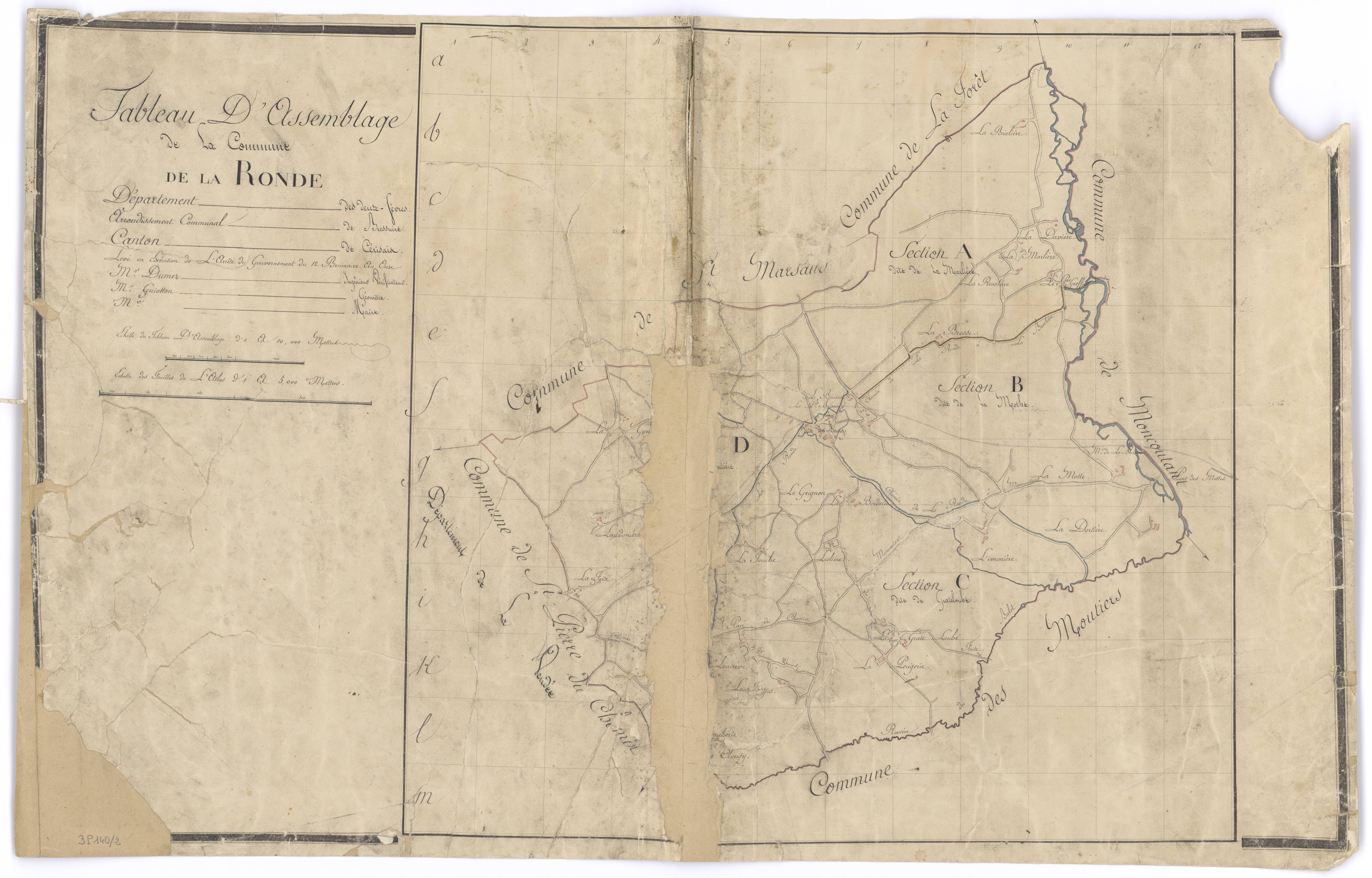 La Forêt-sur-Sèvre - FRAD079_CADASTRE_NAPOLEONIEN Tableau d'assemblage 