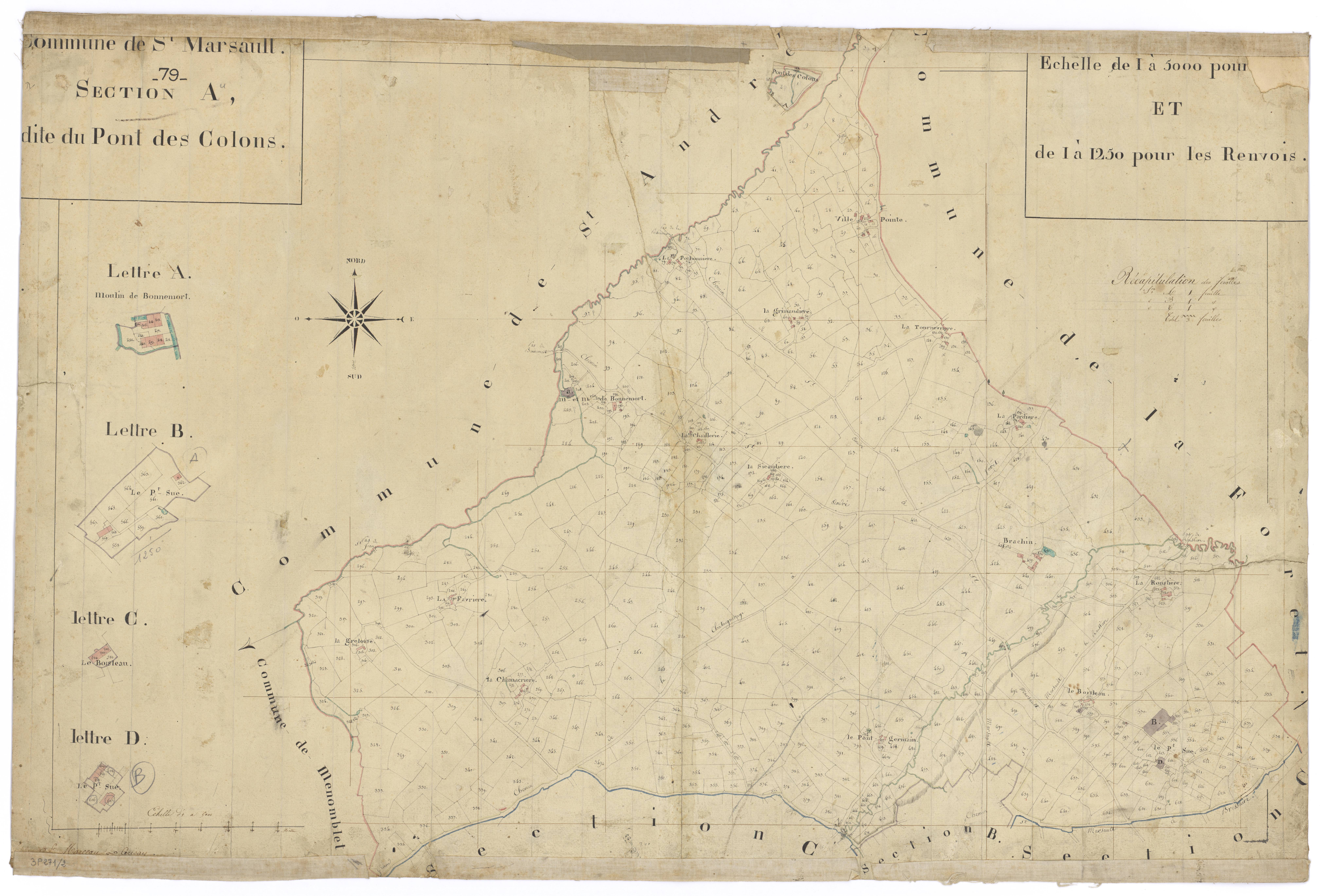 La Forêt-sur-Sèvre - FRAD079_CADASTRE_NAPOLEONIEN Section A dite du Pont des Colons 