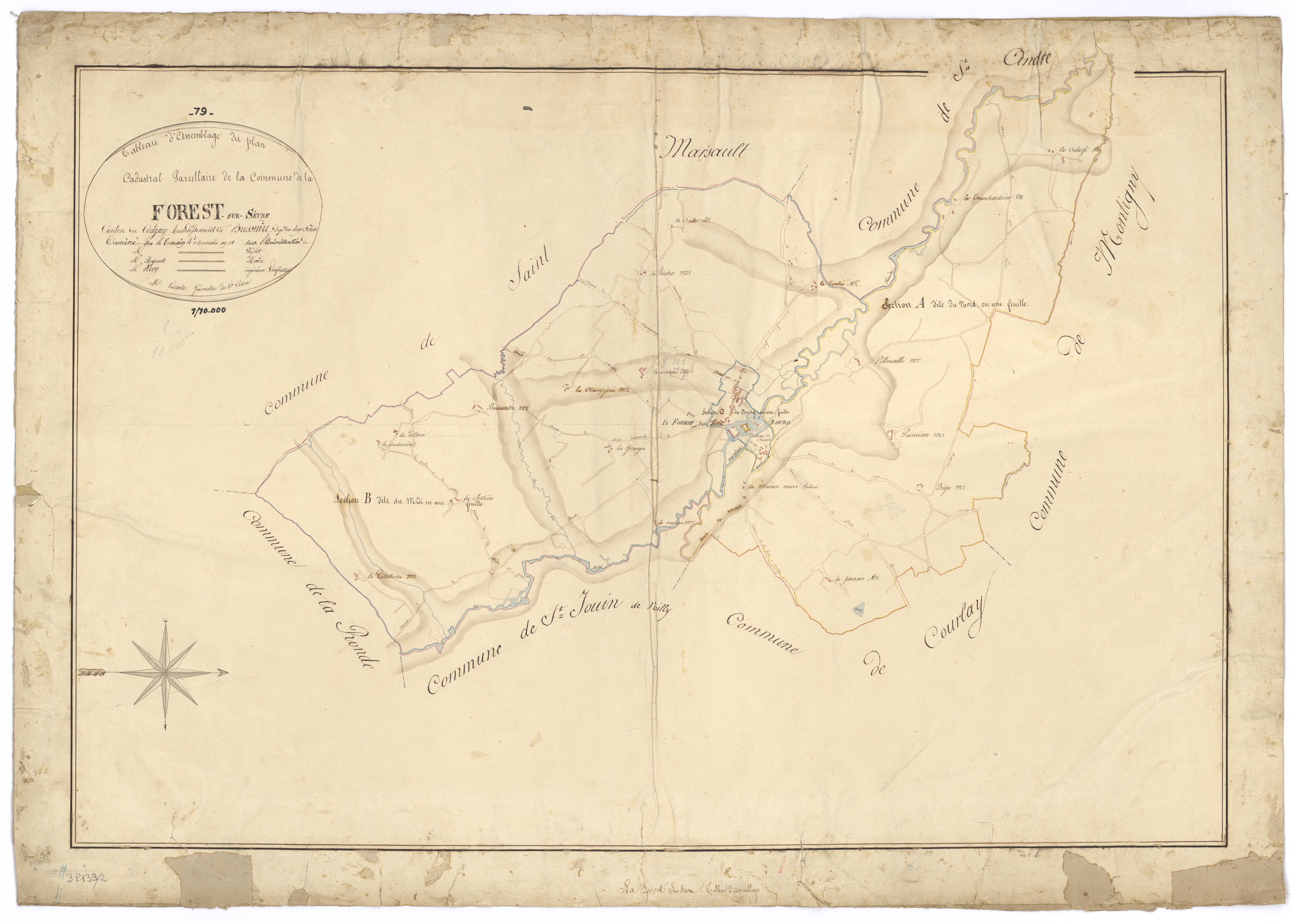 La Forêt-sur-Sèvre - FRAD079_CADASTRE_NAPOLEONIEN Tableau d'assemblage 