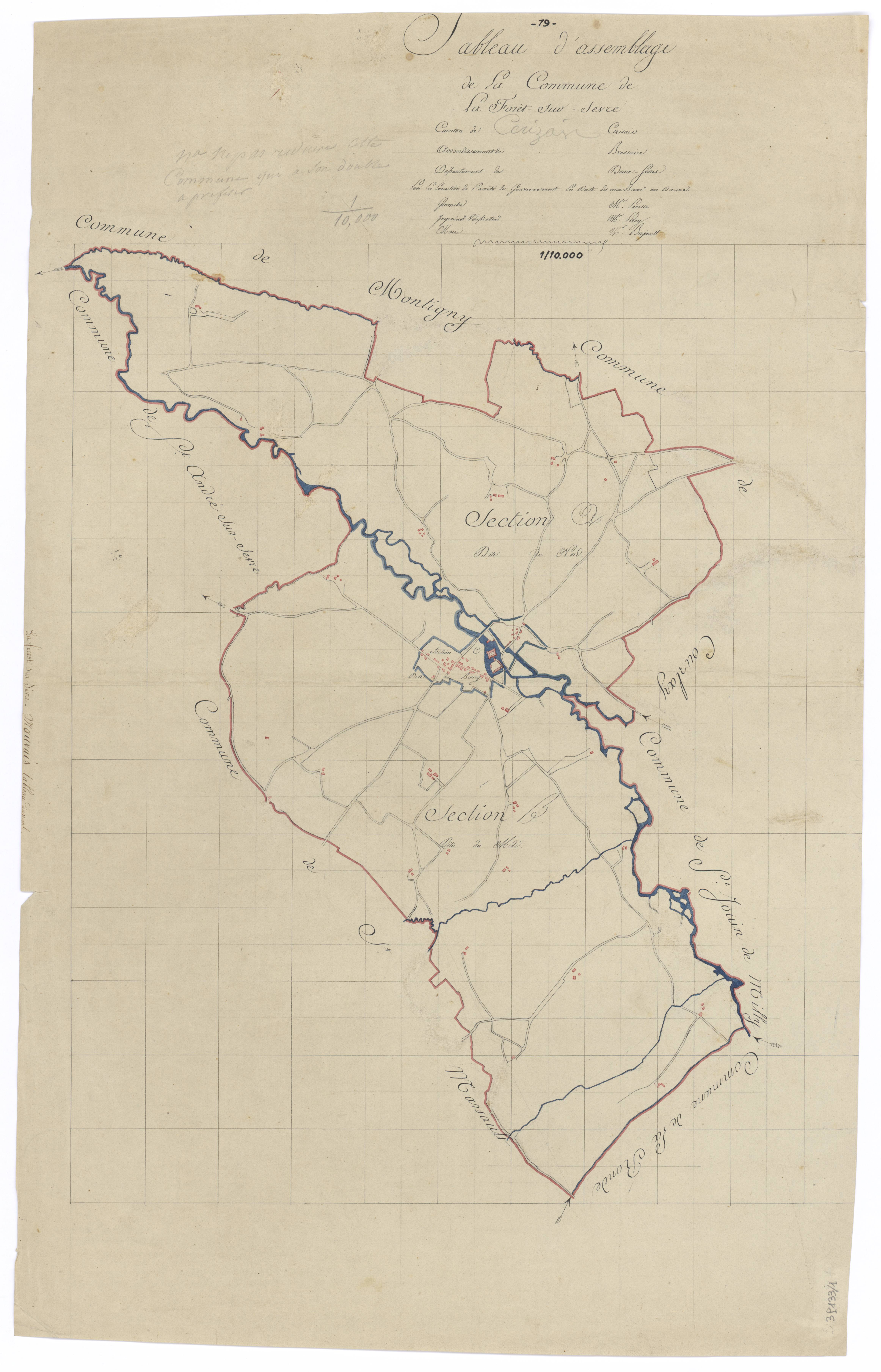 La Forêt-sur-Sèvre - FRAD079_CADASTRE_NAPOLEONIEN Tableau d'assemblage 