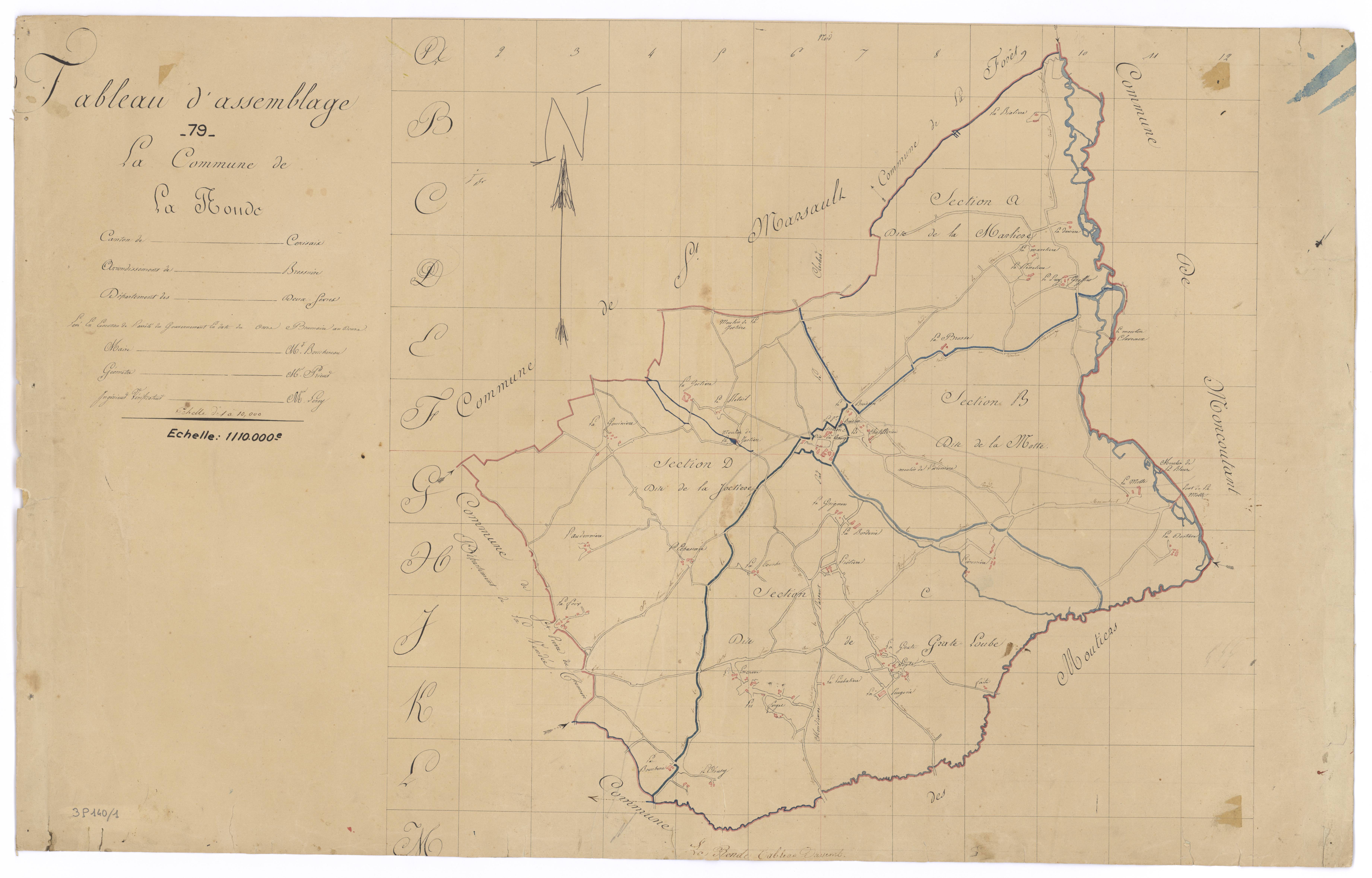 La Forêt-sur-Sèvre - FRAD079_CADASTRE_NAPOLEONIEN Tableau d'assemblage 