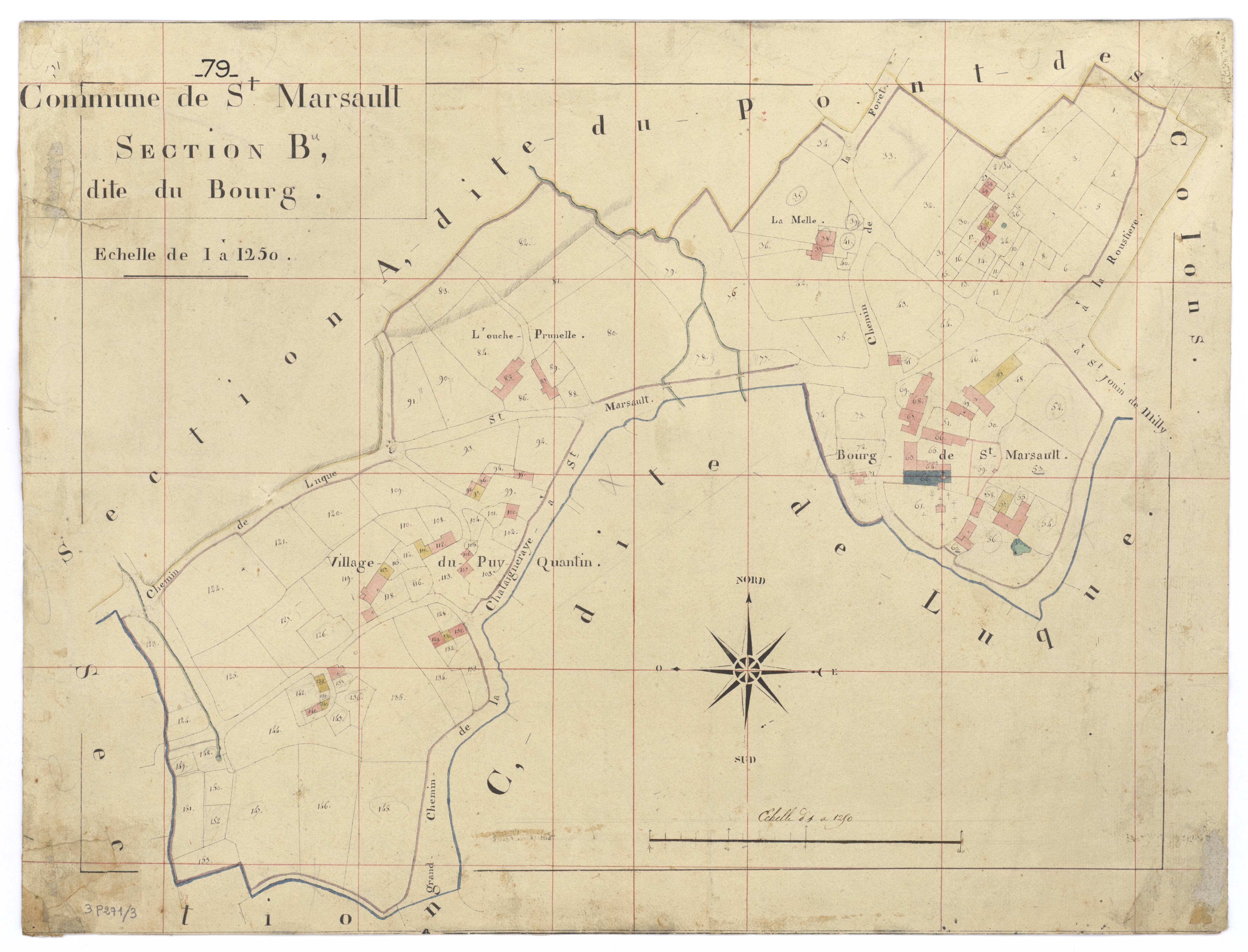La Forêt-sur-Sèvre - FRAD079_CADASTRE_NAPOLEONIEN Section B dite du Bourg 