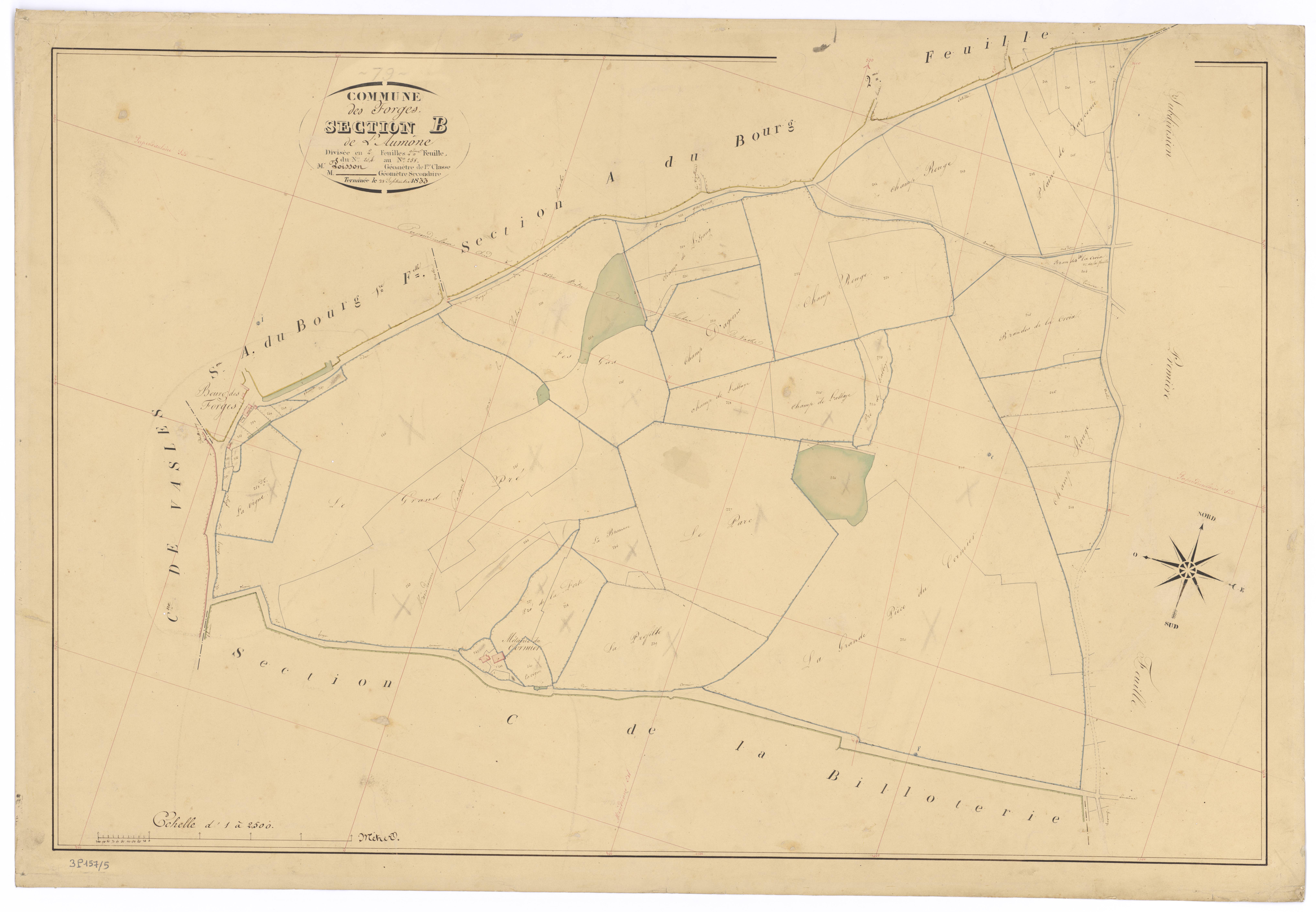 Forges - FRAD079_CADASTRE_NAPOLEONIEN Section B2 de L'Aumône 