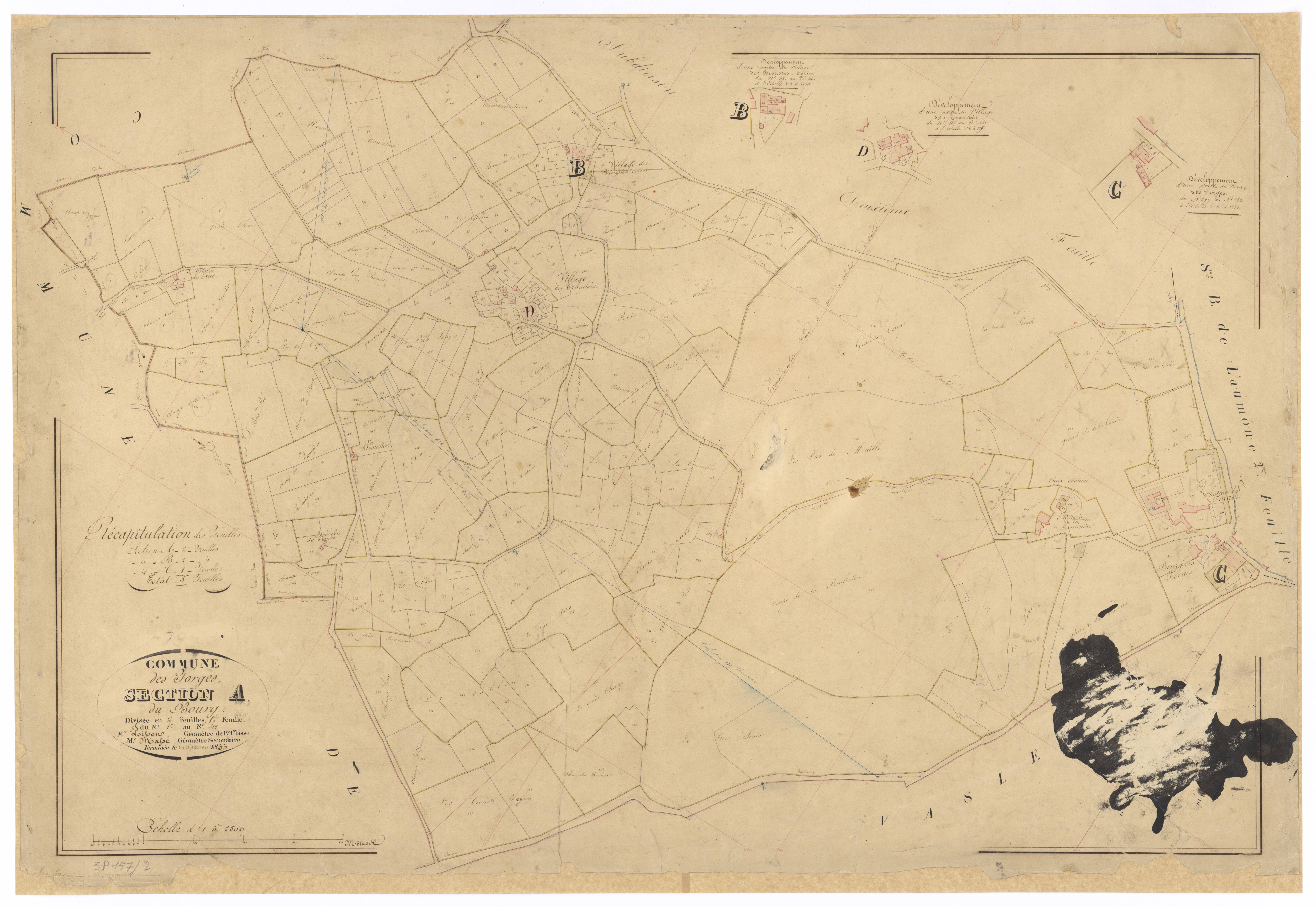 Forges - FRAD079_CADASTRE_NAPOLEONIEN Section A1 du Bourg 