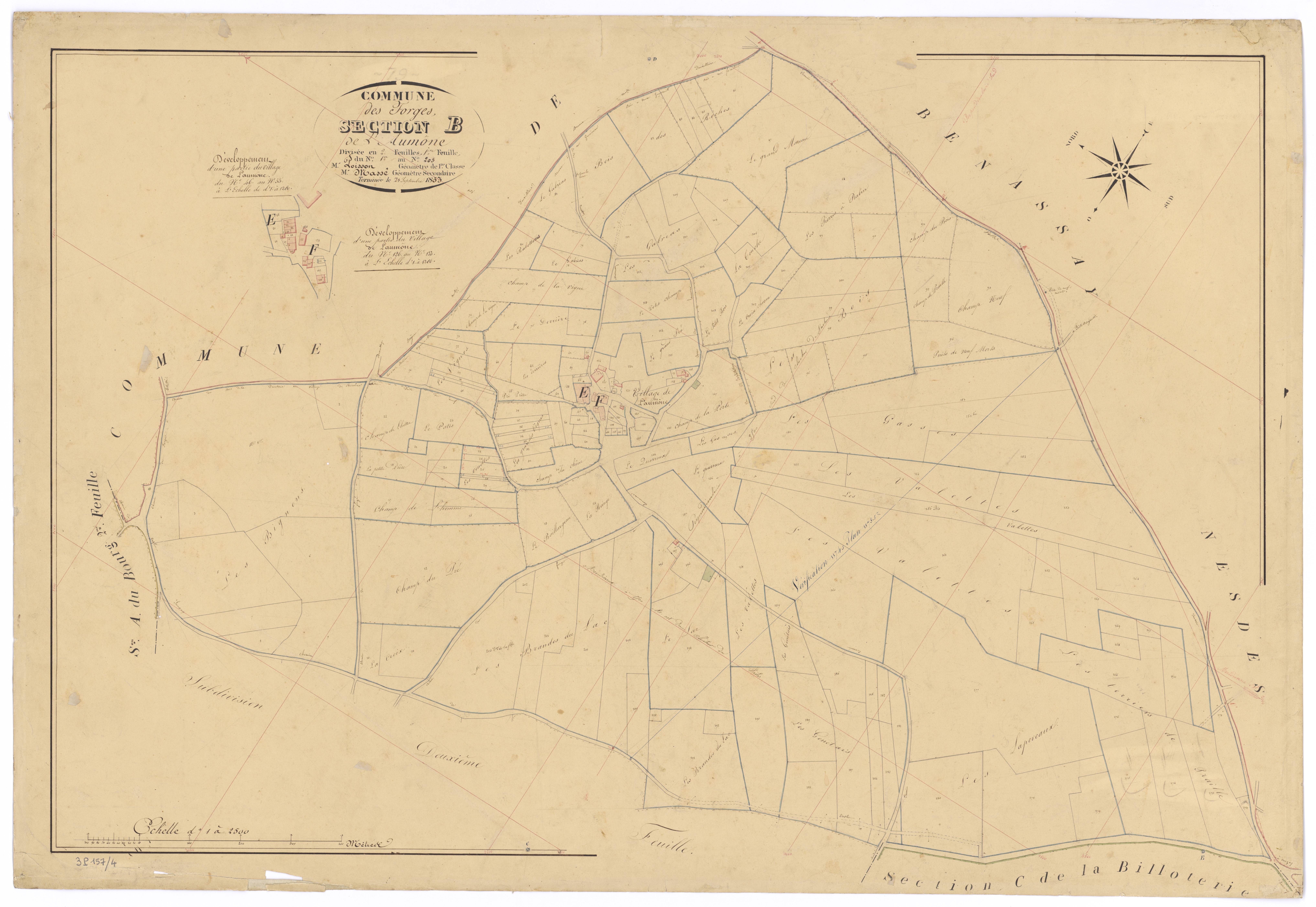Forges - FRAD079_CADASTRE_NAPOLEONIEN Section B1 de L'Aumône 