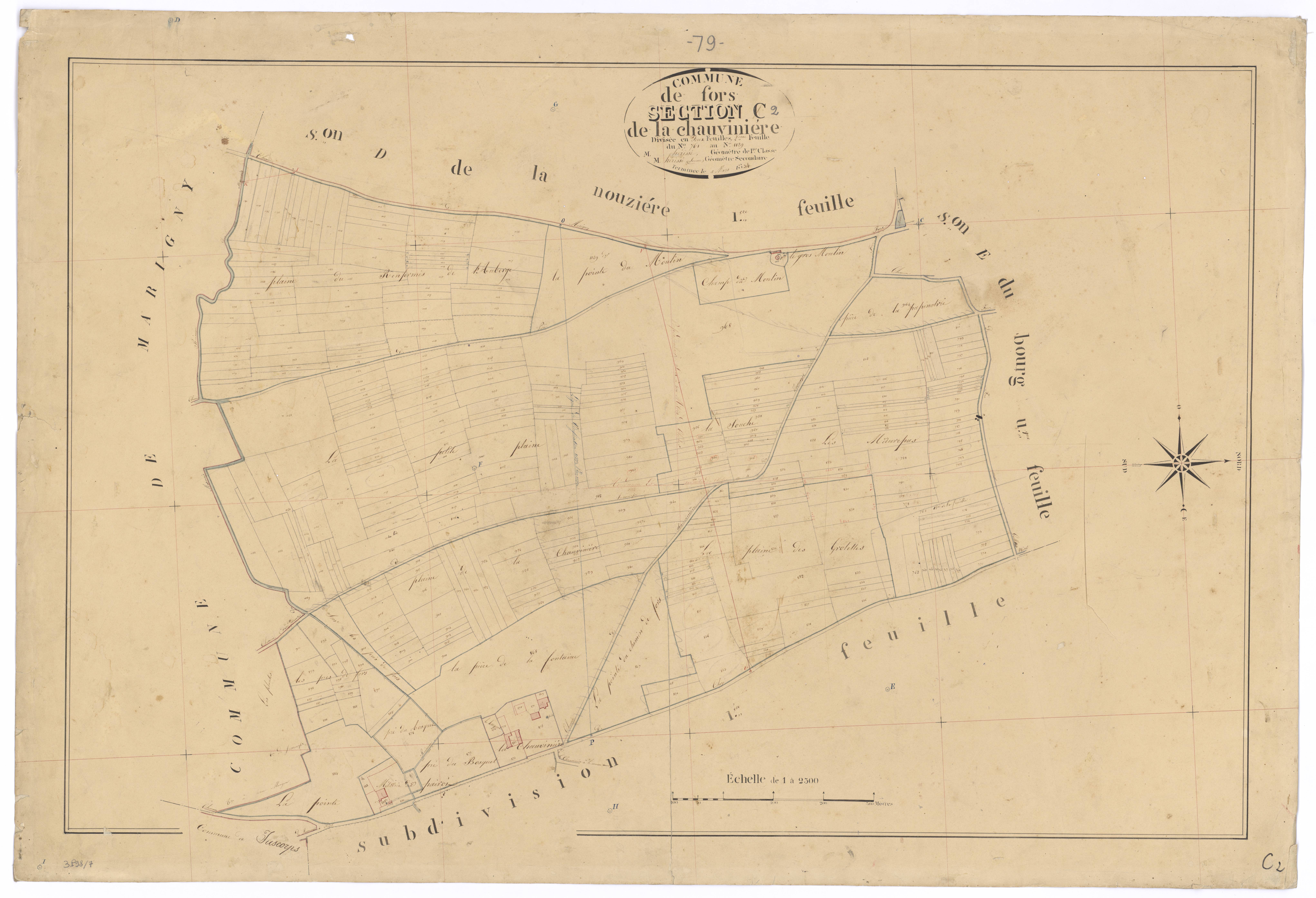 Fors - FRAD079_CADASTRE_NAPOLEONIEN Section C2 dite de la Chauvinière 