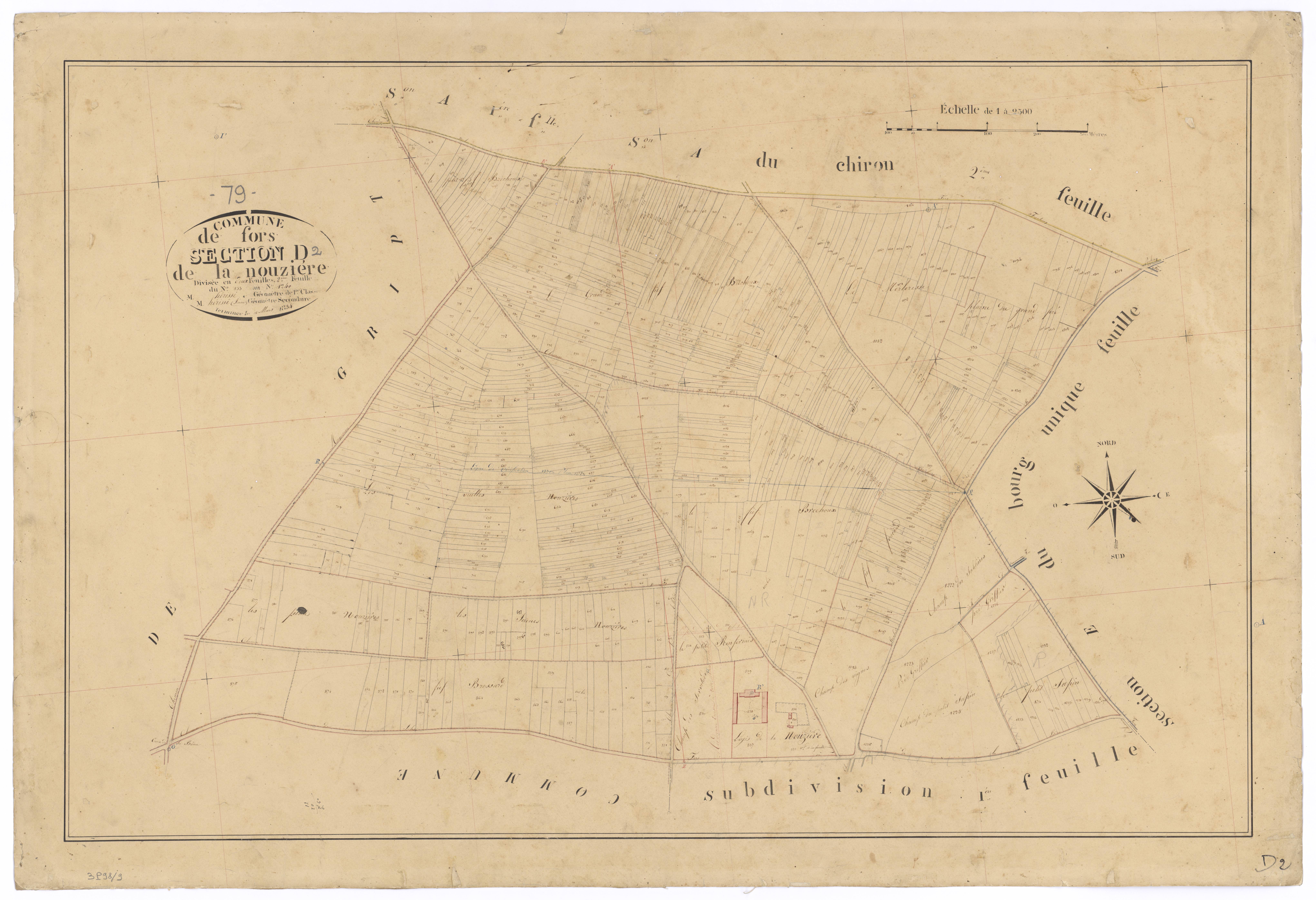 Fors - FRAD079_CADASTRE_NAPOLEONIEN Section D2 dite de Nouzière 
