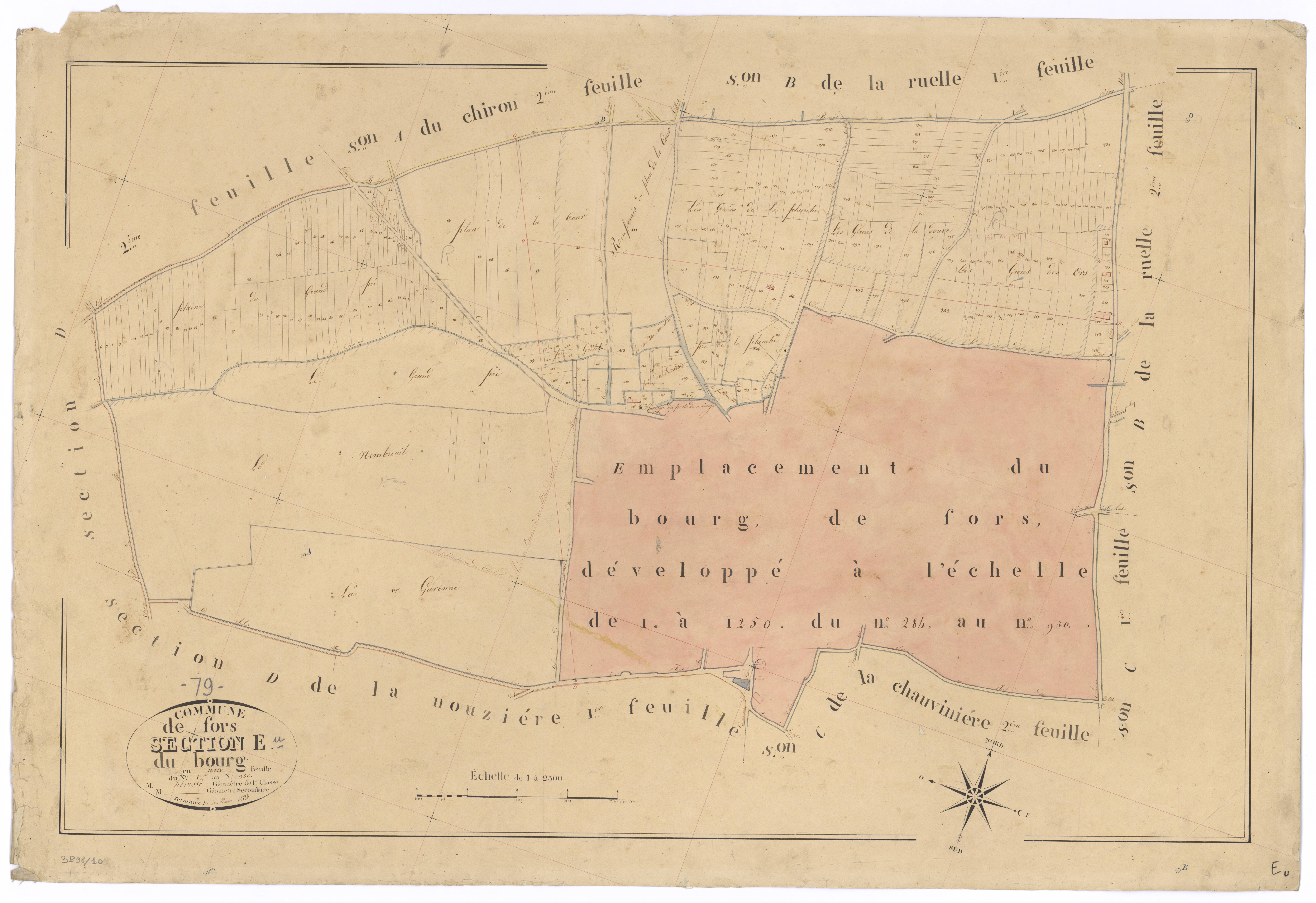 Fors - FRAD079_CADASTRE_NAPOLEONIEN Section E dite du Bourg 