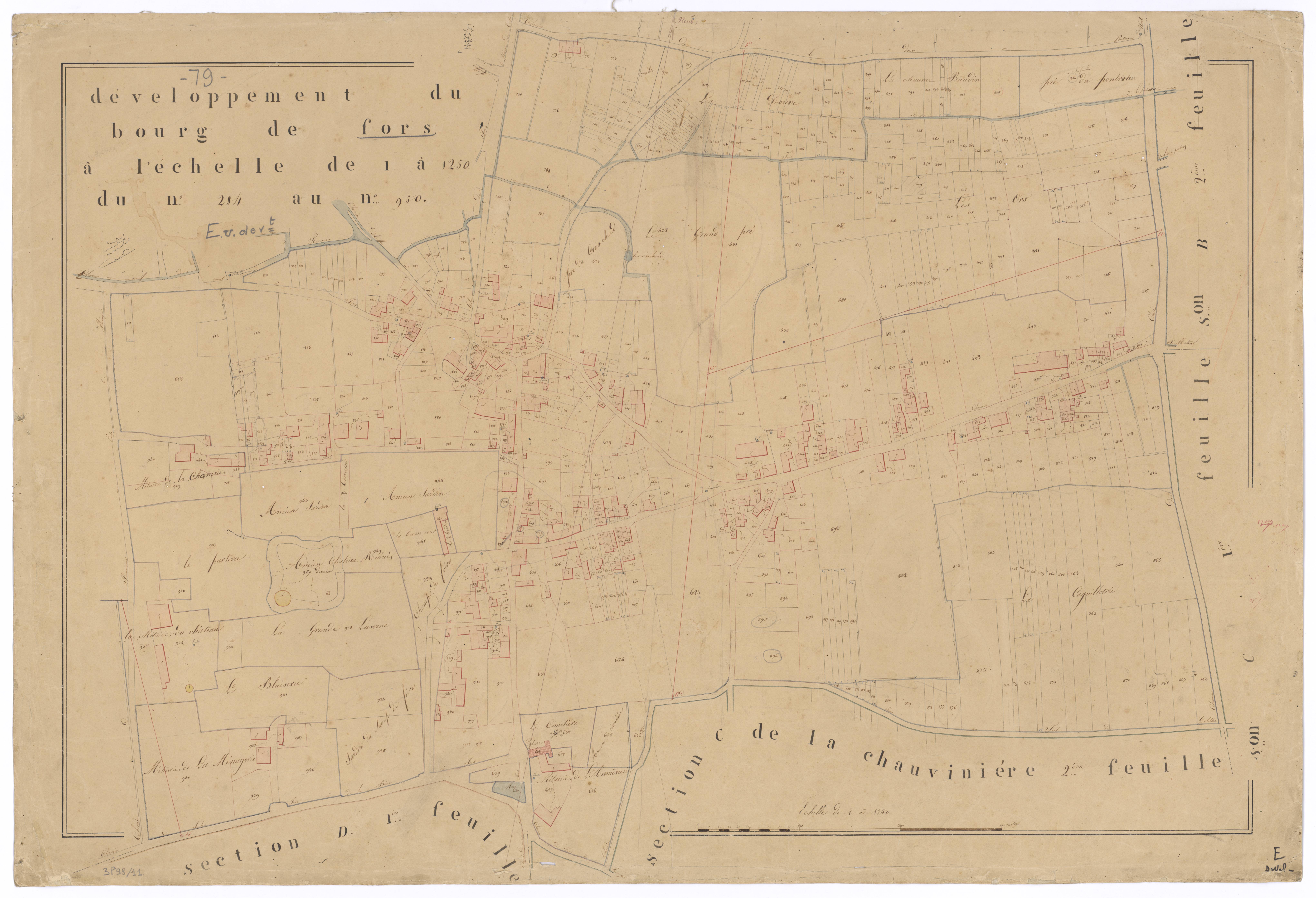 Fors - FRAD079_CADASTRE_NAPOLEONIEN Développement du bourg de Fors 